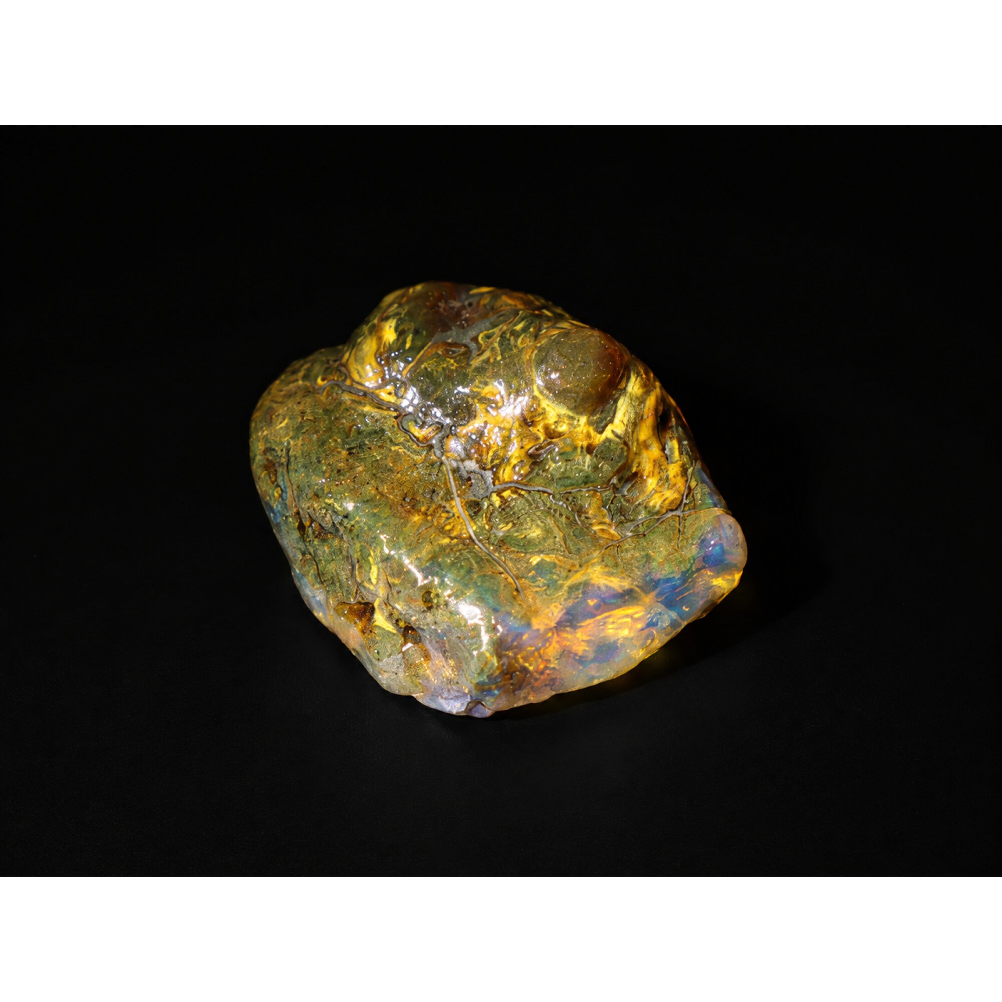 Rare Crystal Clear Sky Blue Dominican Amber Natural 30mm 4.2g – photo 6