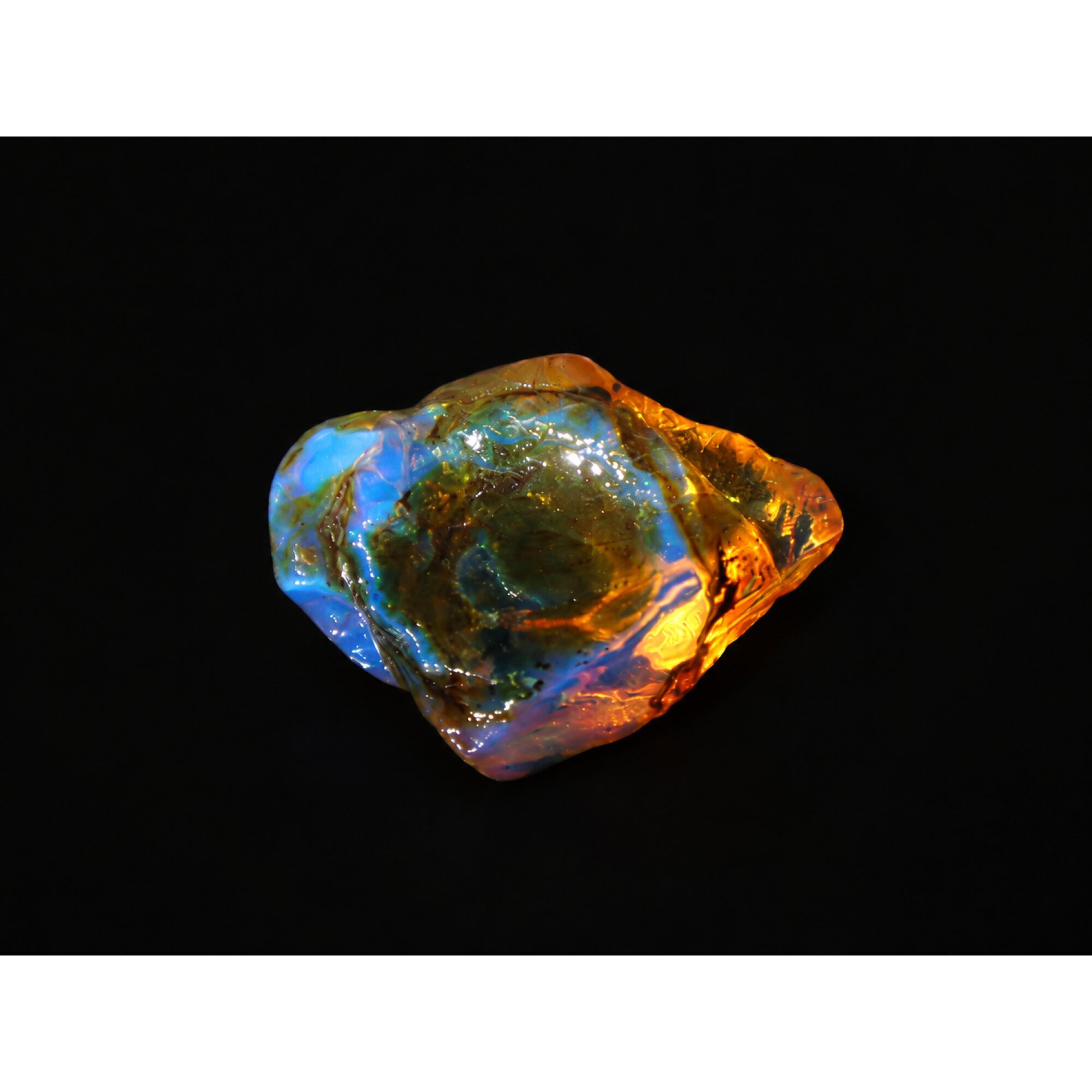 Exclusive Crystal Clear Premium Blue Dominican Amber Natural 36mm 5.5g – photo 2