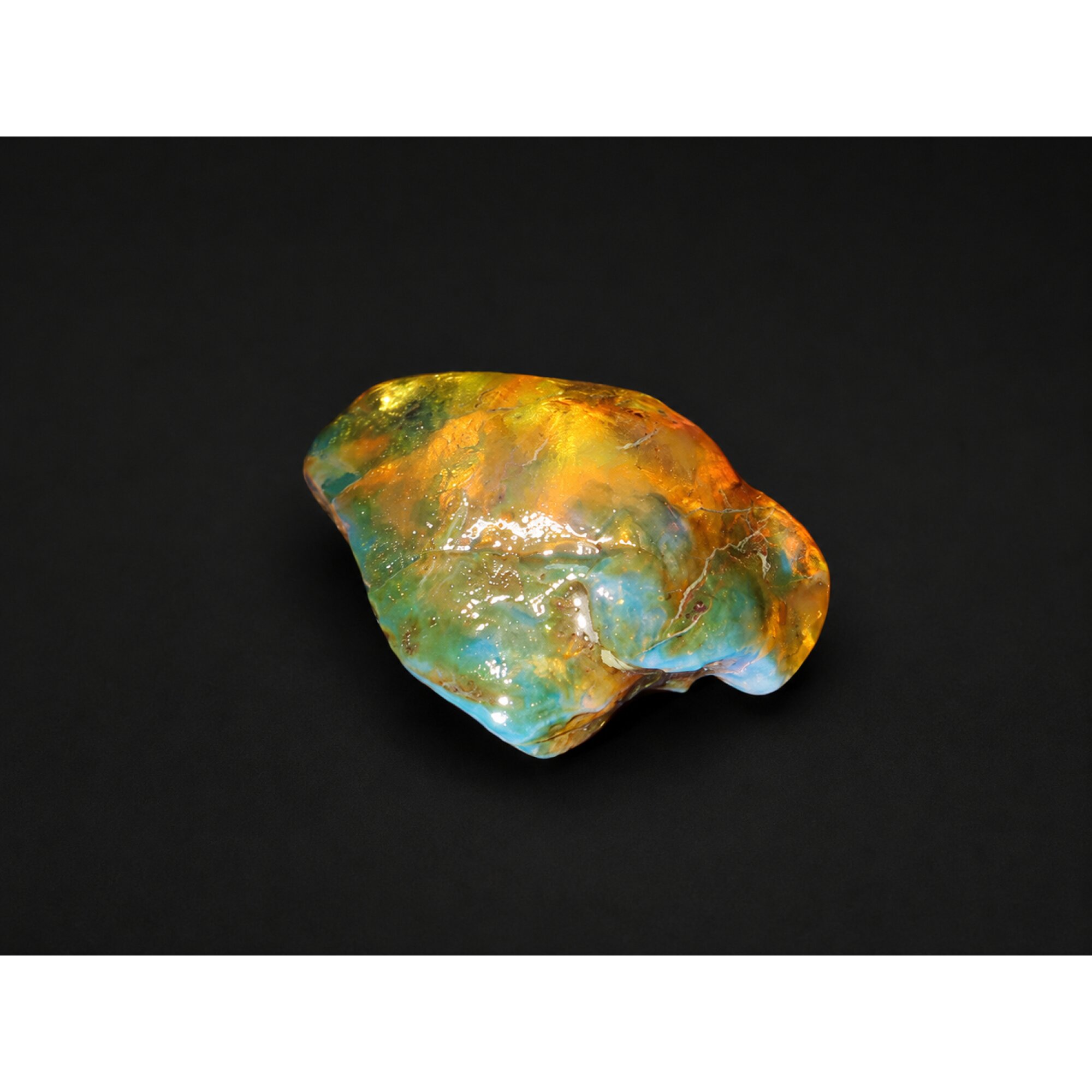 Exclusive Crystal Clear Premium Blue Dominican Amber Natural 36mm 5.5g – photo 10