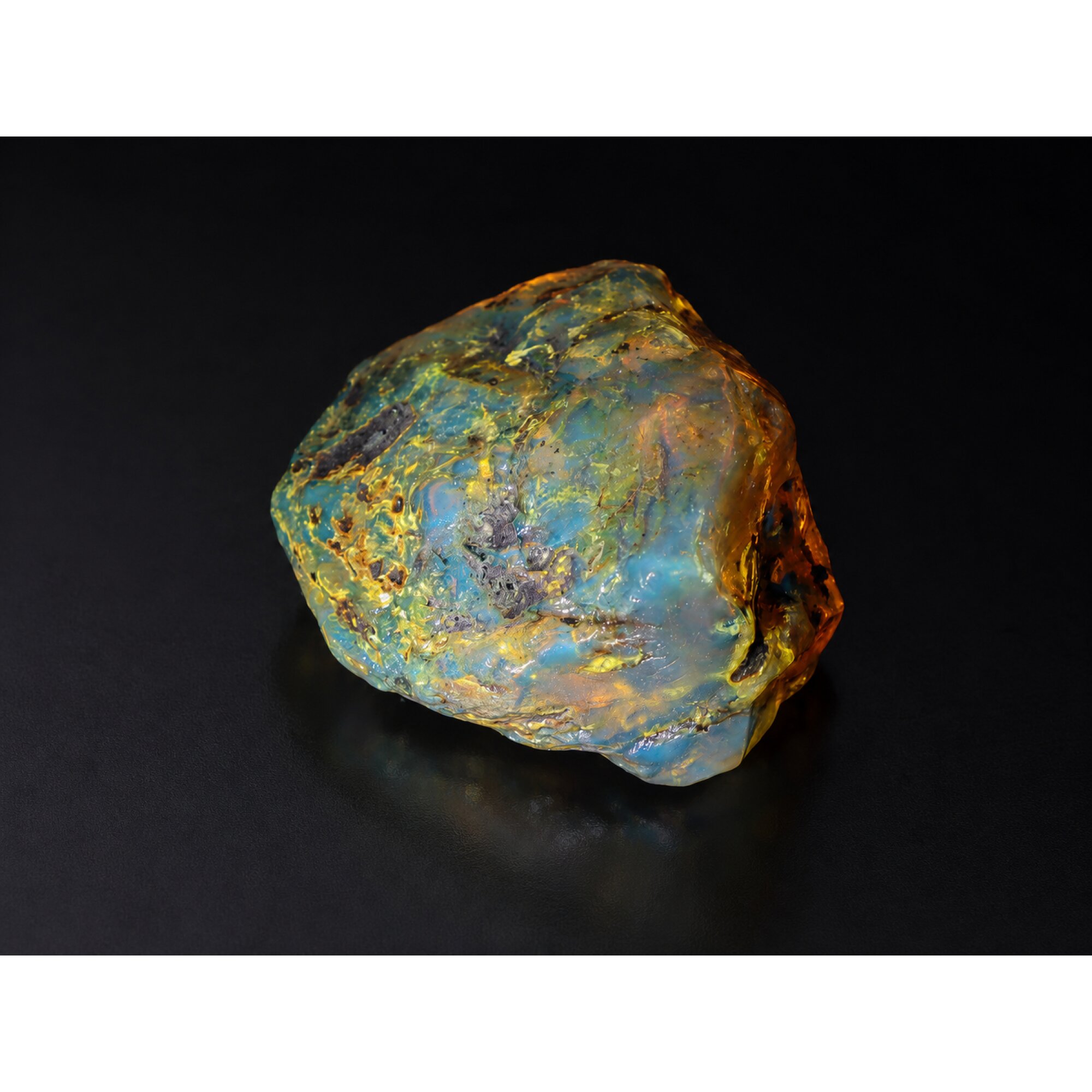 True Caribbean Clear Sky Blue Dominican Amber Stones 65mm 58.8g – photo 6