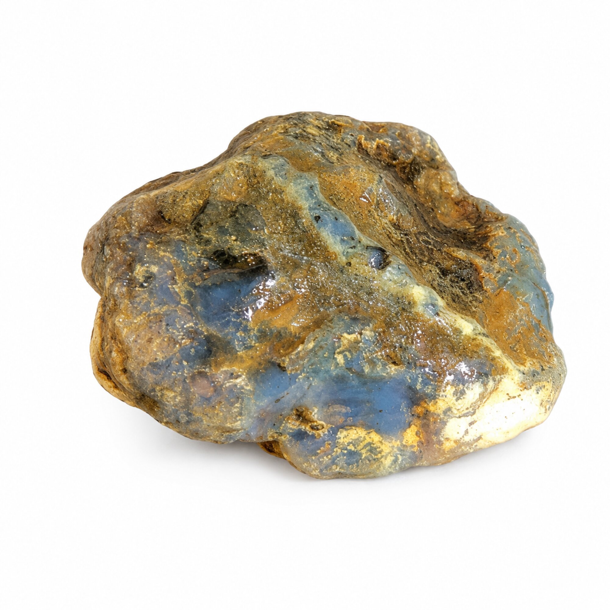 Certified Clear Sky Blue Dominican Amber Stones 44mm 16.9g – photo 3