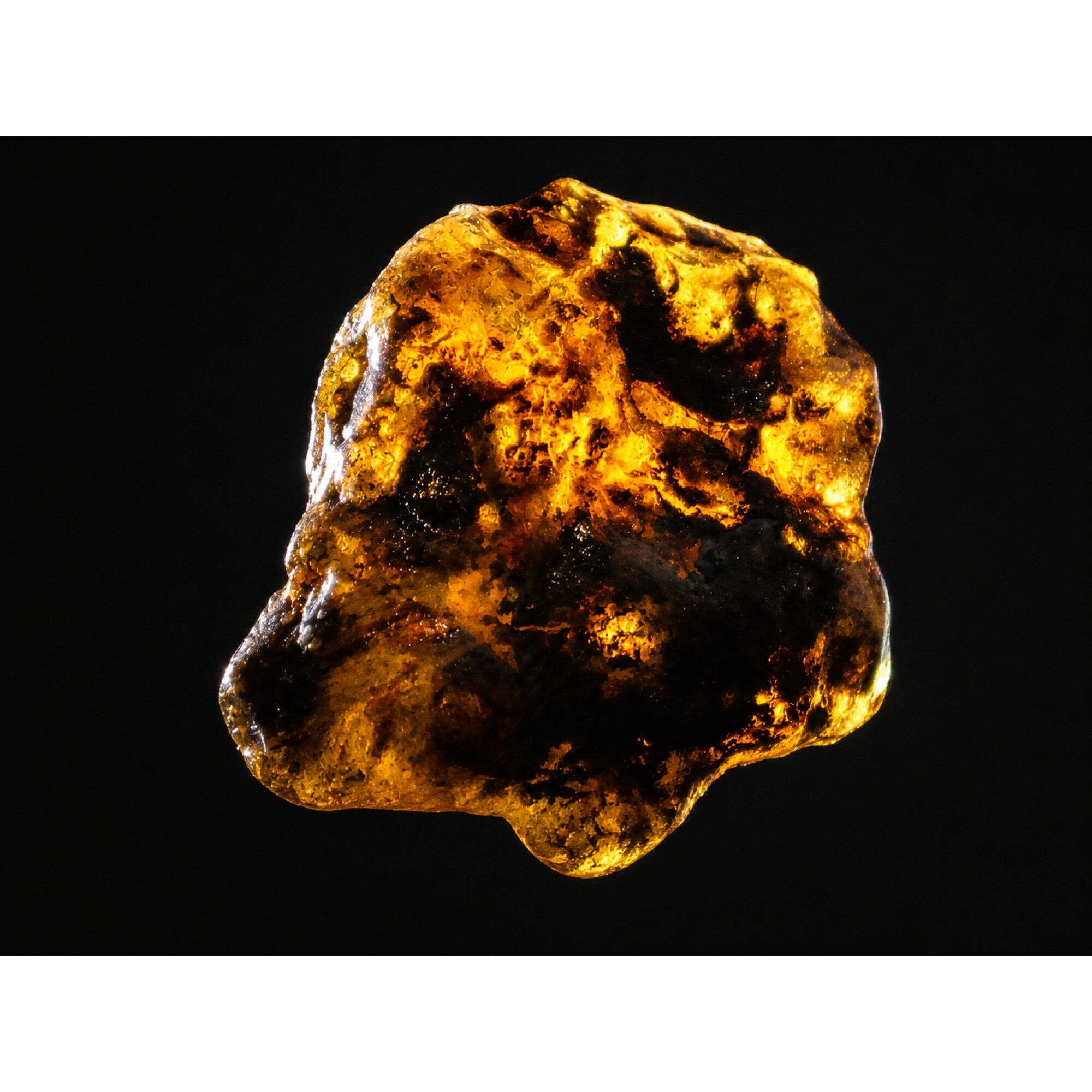 Translucent deep blue Natural Dominican Amber rough Specimen 43 mm – photo 3