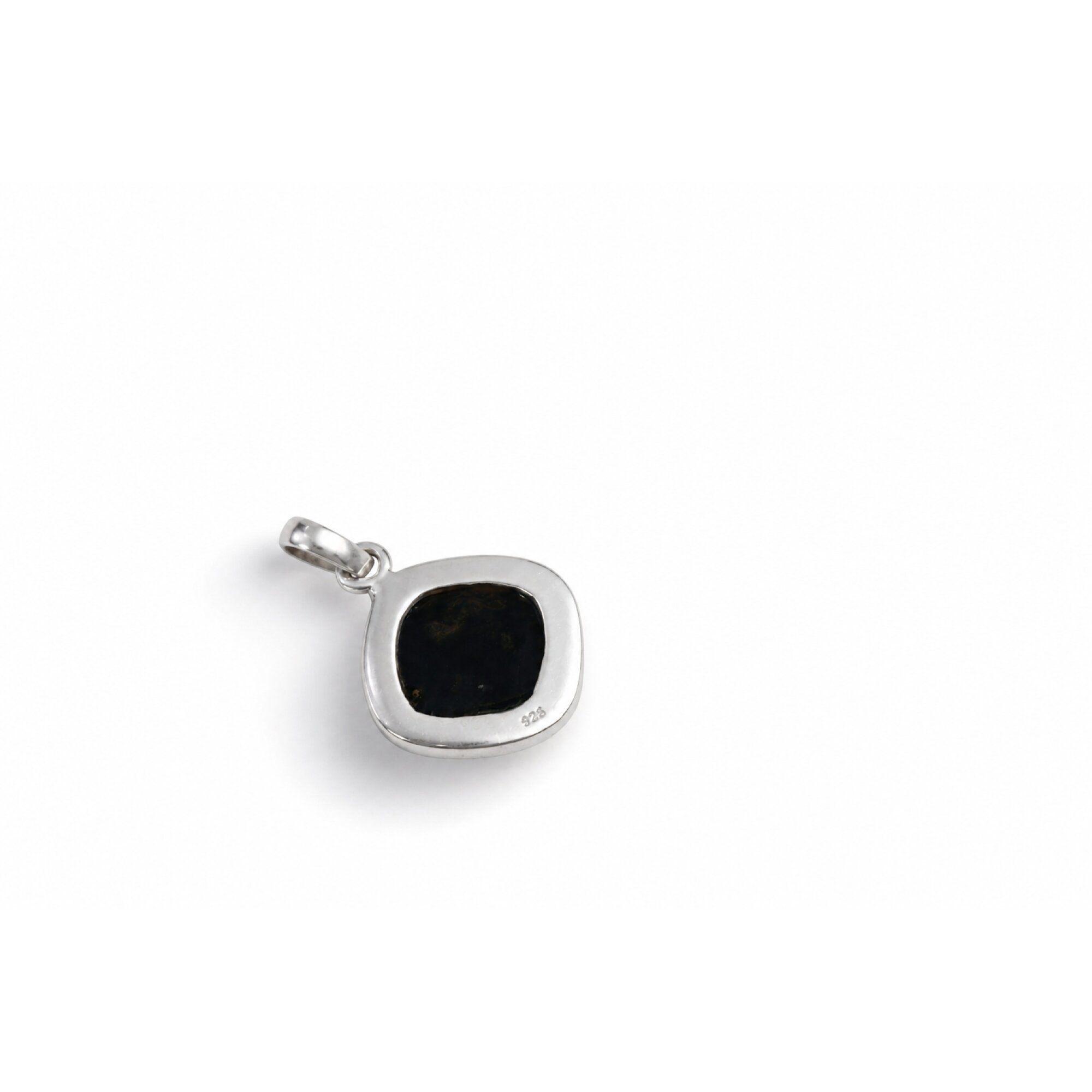 Black Onyx cushion 925 Sterling Silver Pendant 29 mm – photo 5