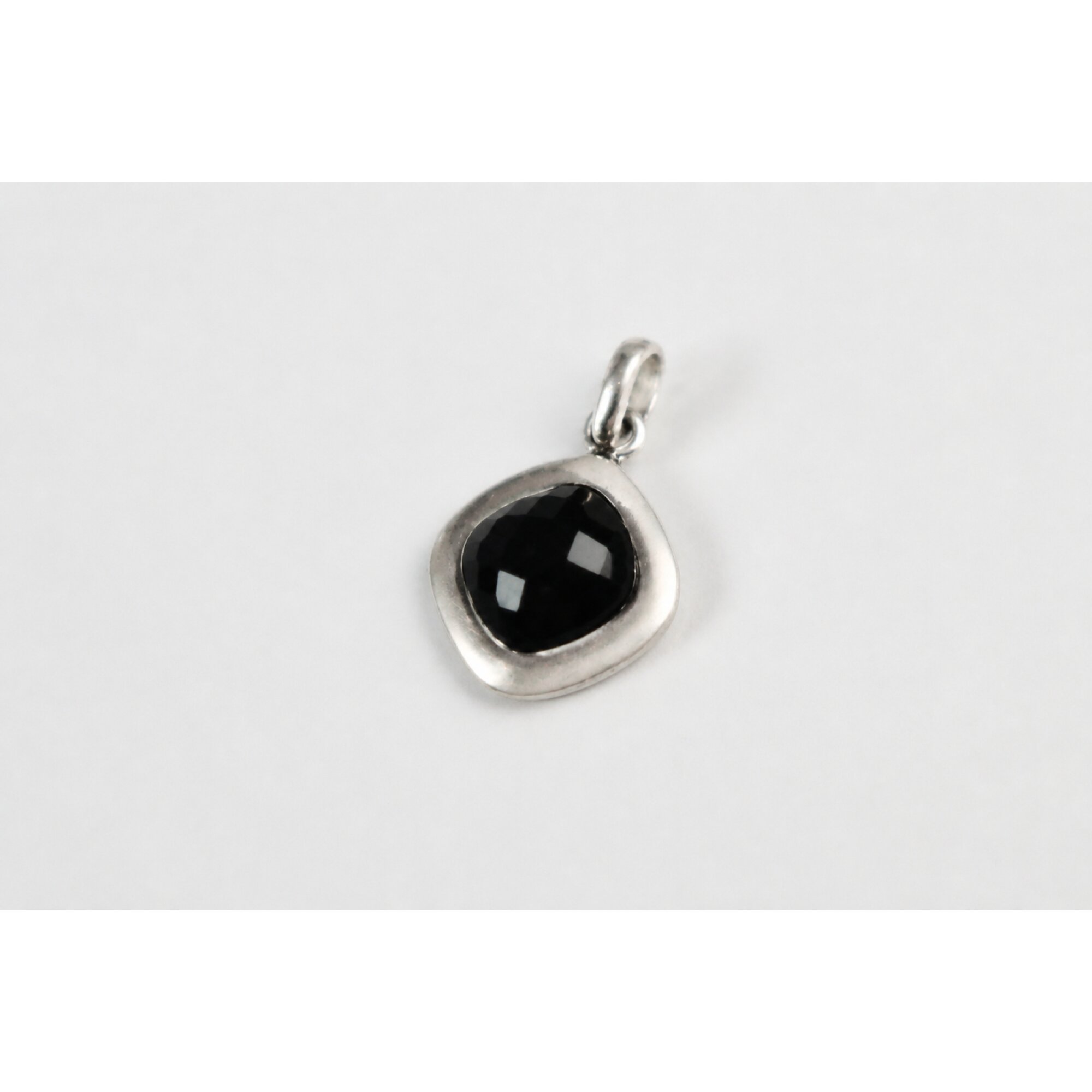 Black Onyx cushion 925 Sterling Silver Pendant 29 mm – photo 6