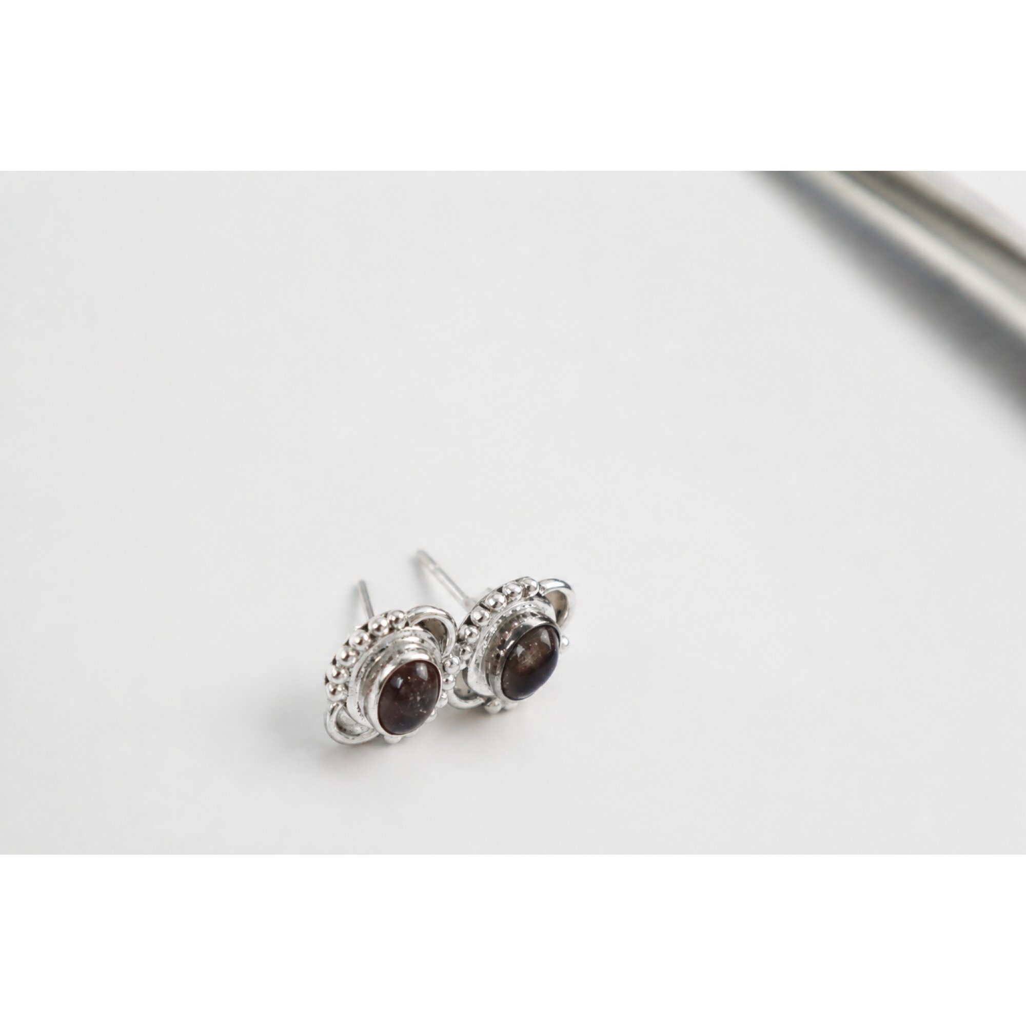 green blue Labradorite oval 925 Sterling Silver Earrings 13 mm – photo 3