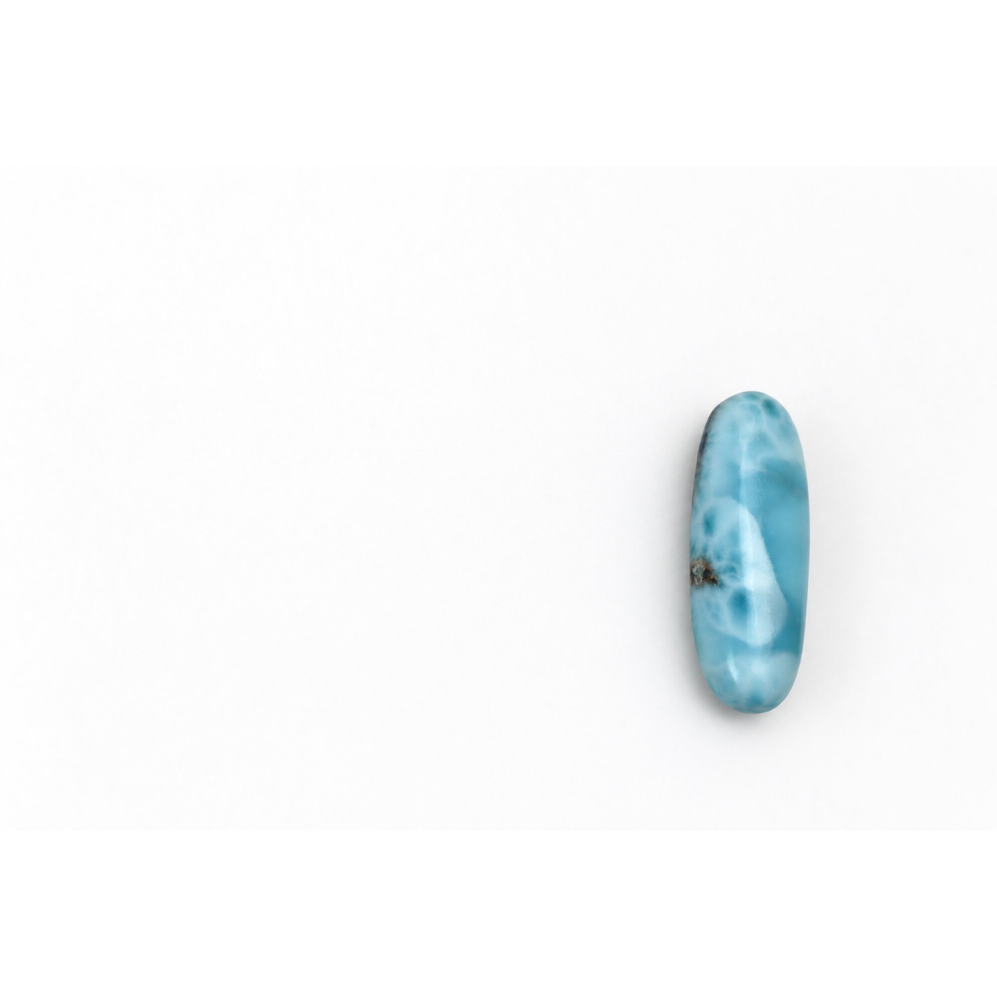 Genuine Sky Blue Larimar Oval Stone 35mm – photo 3