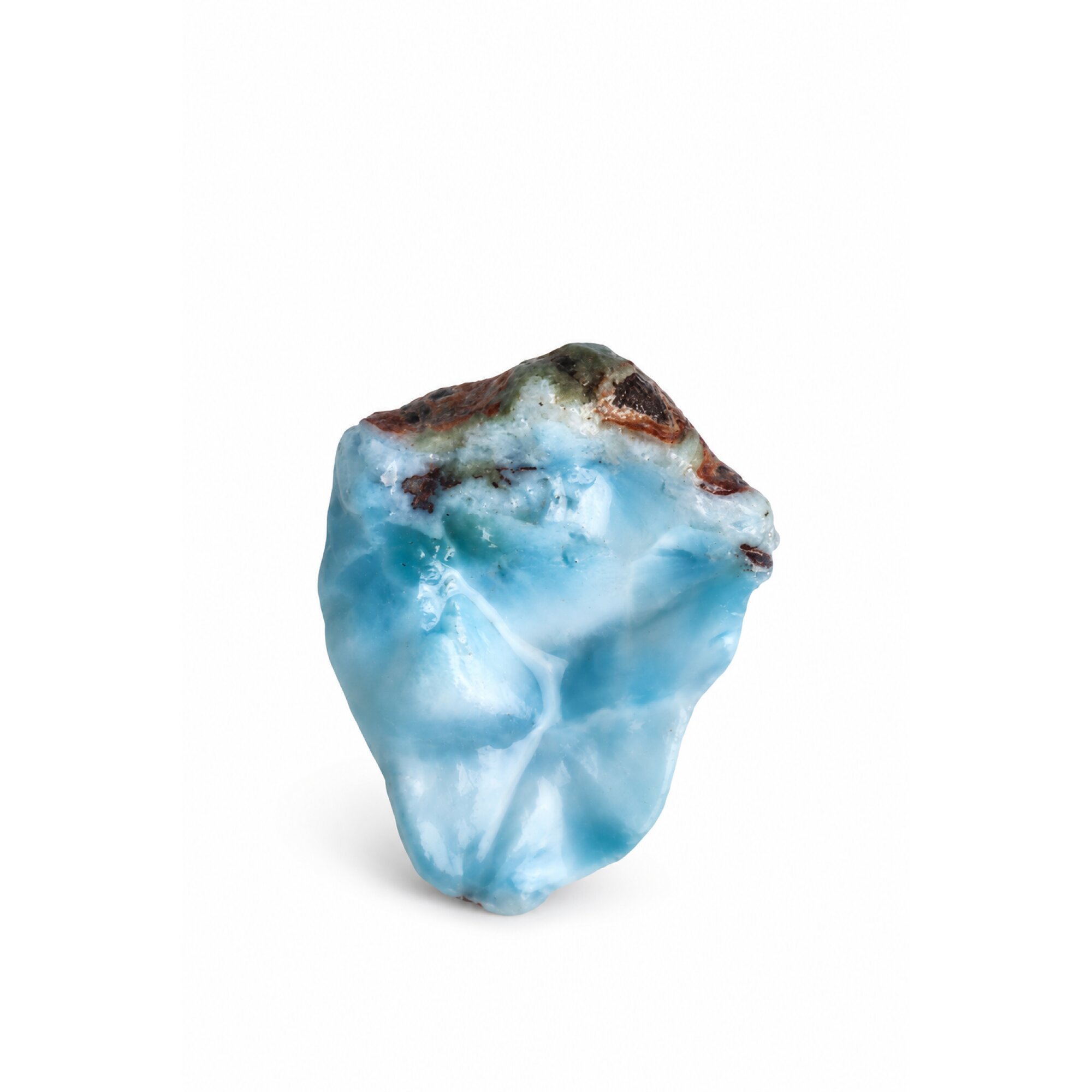 Nature created sky blue rough Dominican Larimar 41mm – photo 3