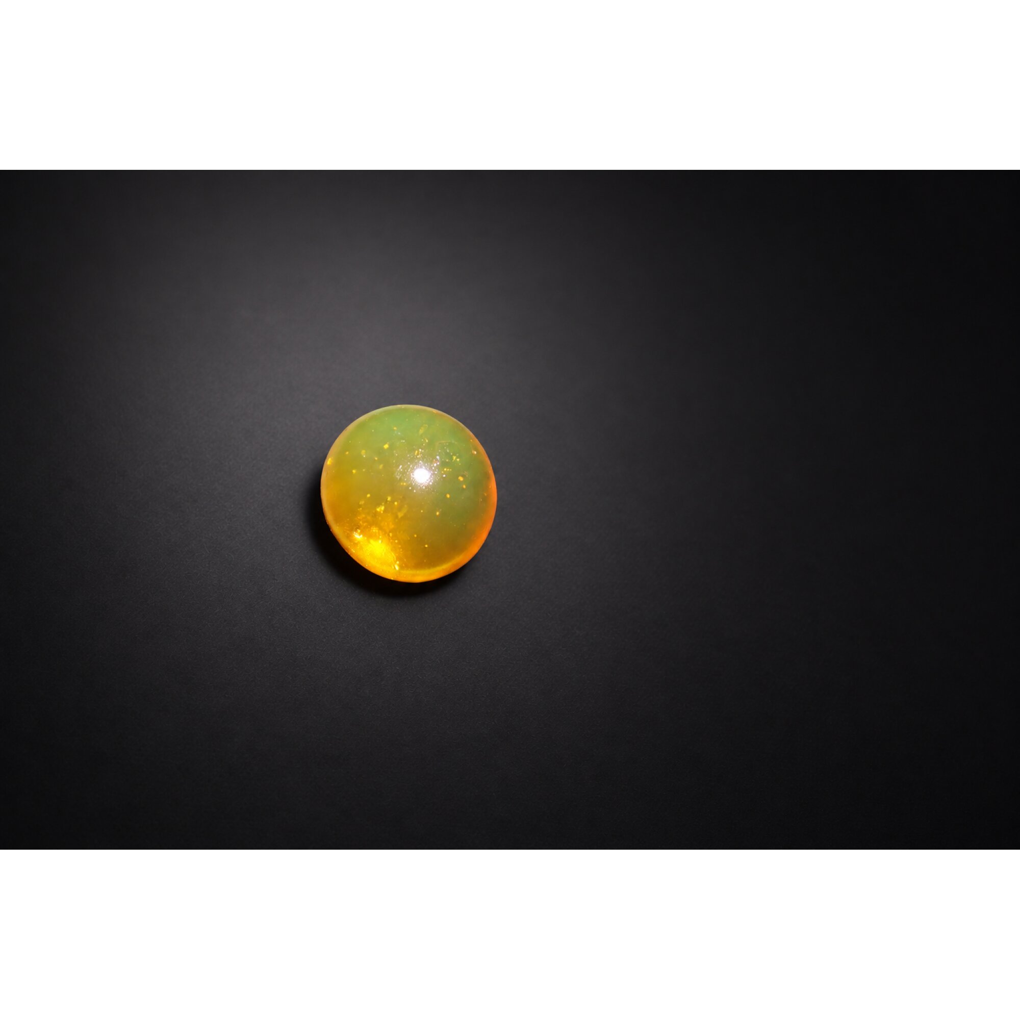 Pure natural orange green Dominican amber bead 20mm – photo 5