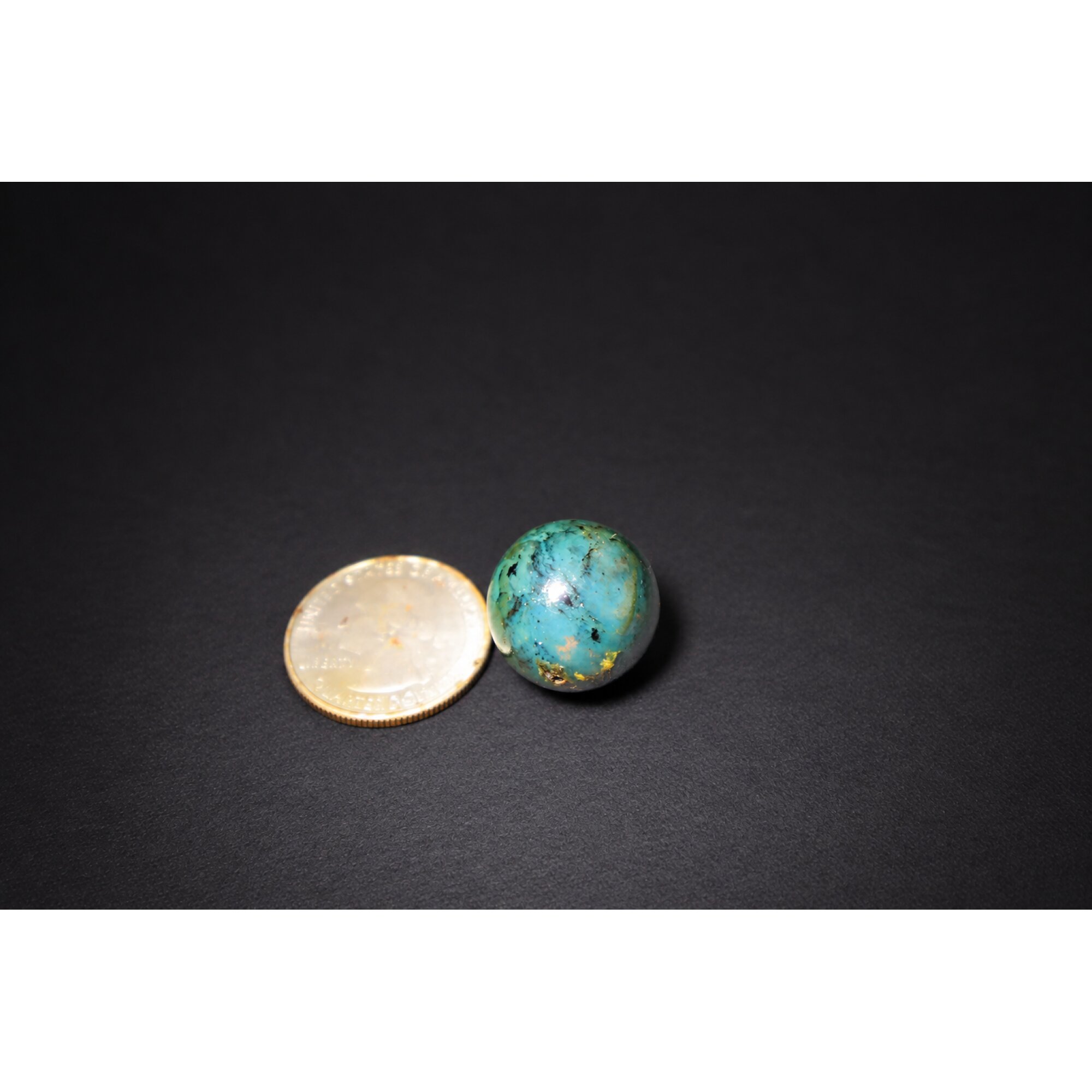 Natural cognac blue Dominican amber sphere/ball 19mm – photo 3