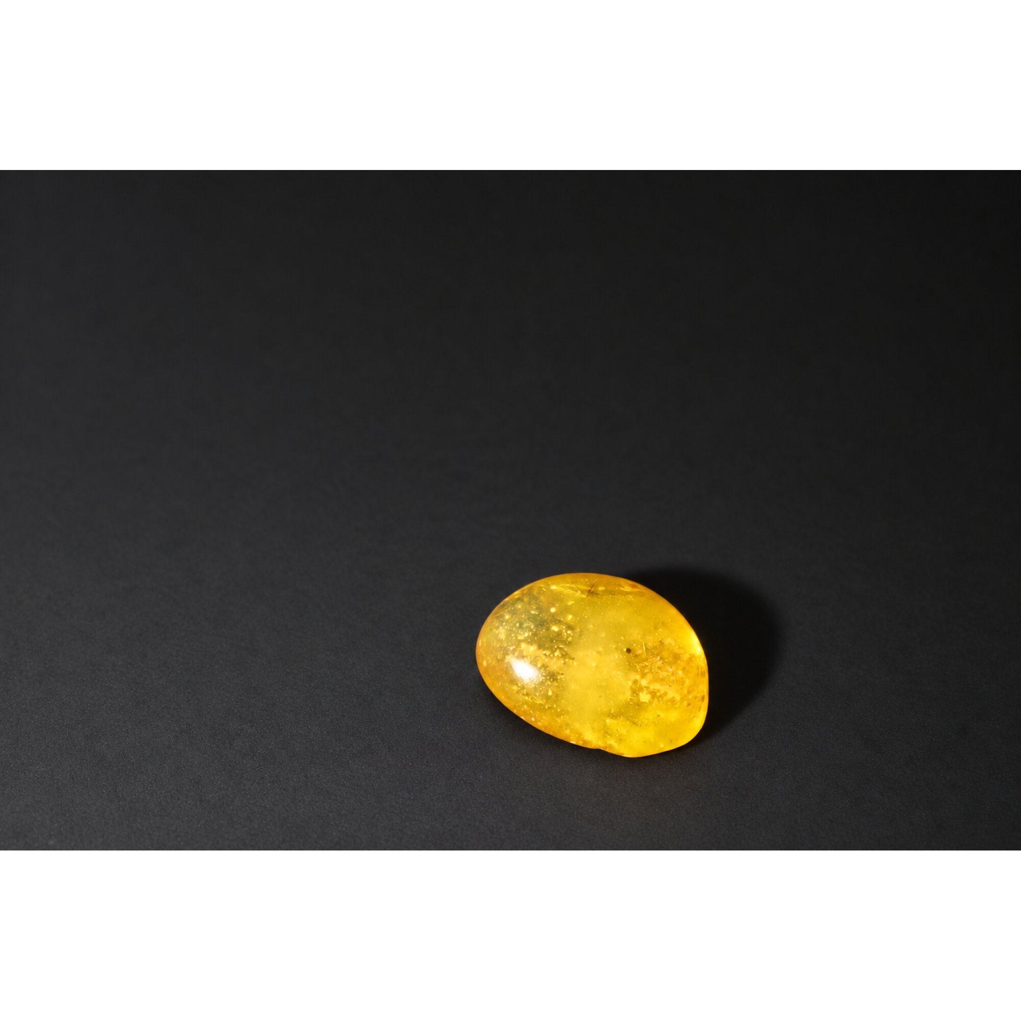 Genuine yellow Dominican amber spider or scorpion insect stone 18mm – photo 7