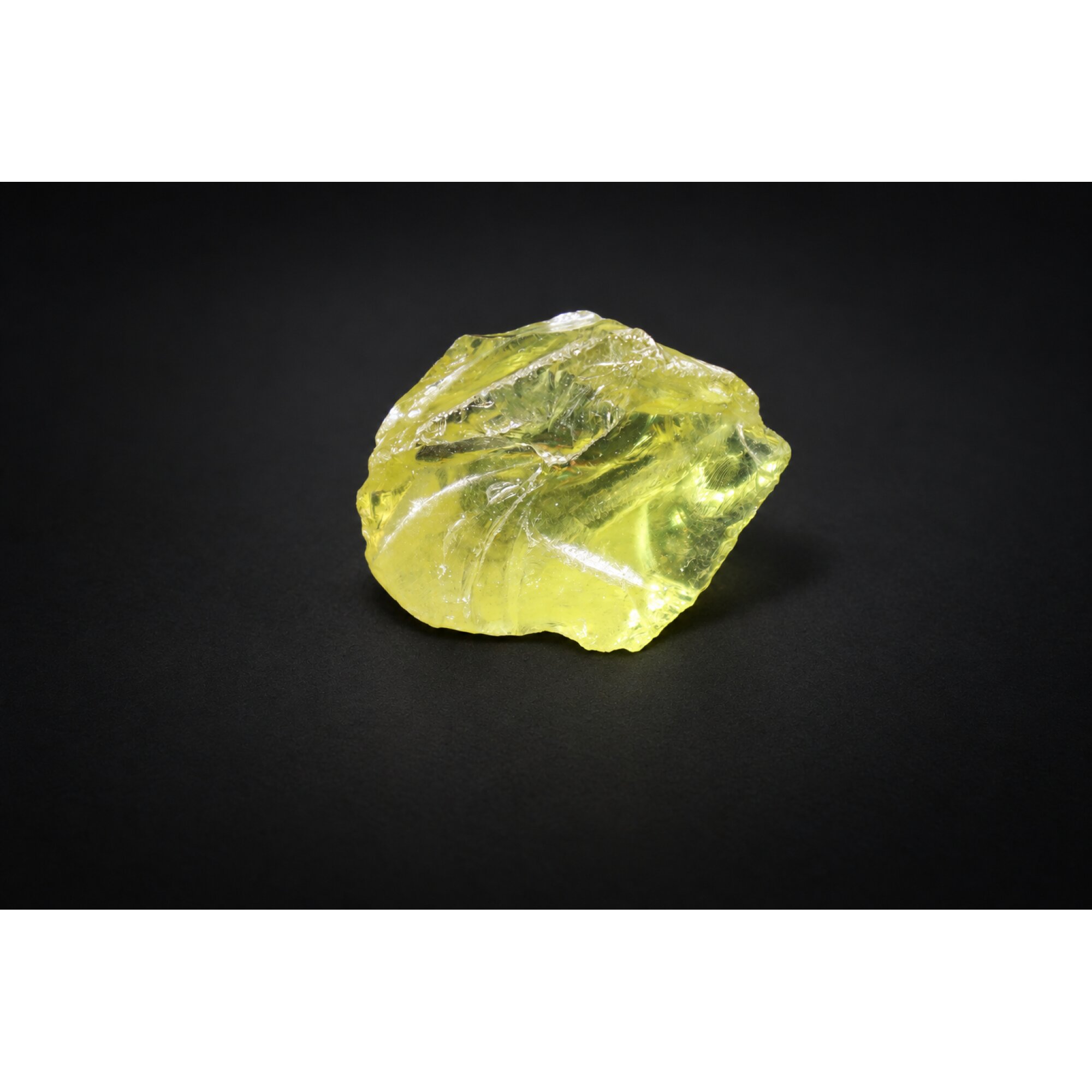 Genuine yellow prasiolite / green quartz raw specimen 40mm – photo 3