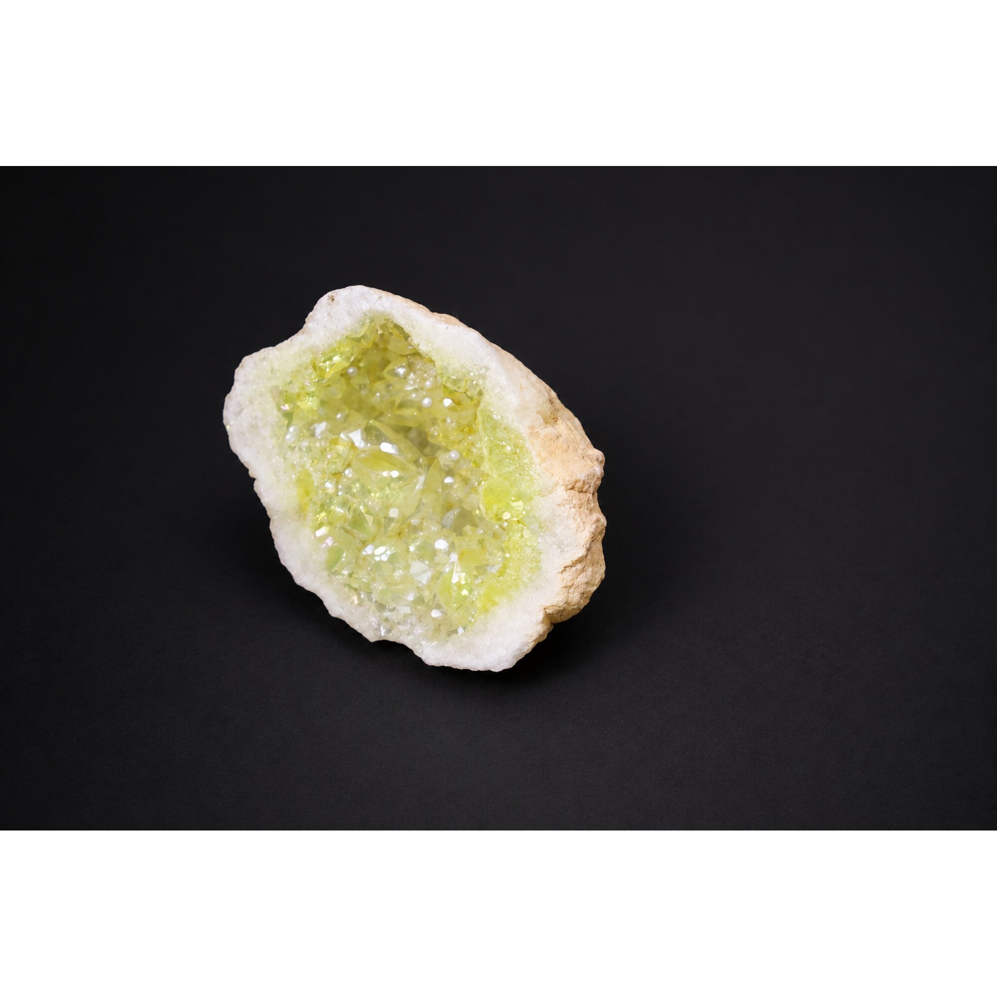 Genuine yellow citrine druzy raw specimen 43mm – photo 2
