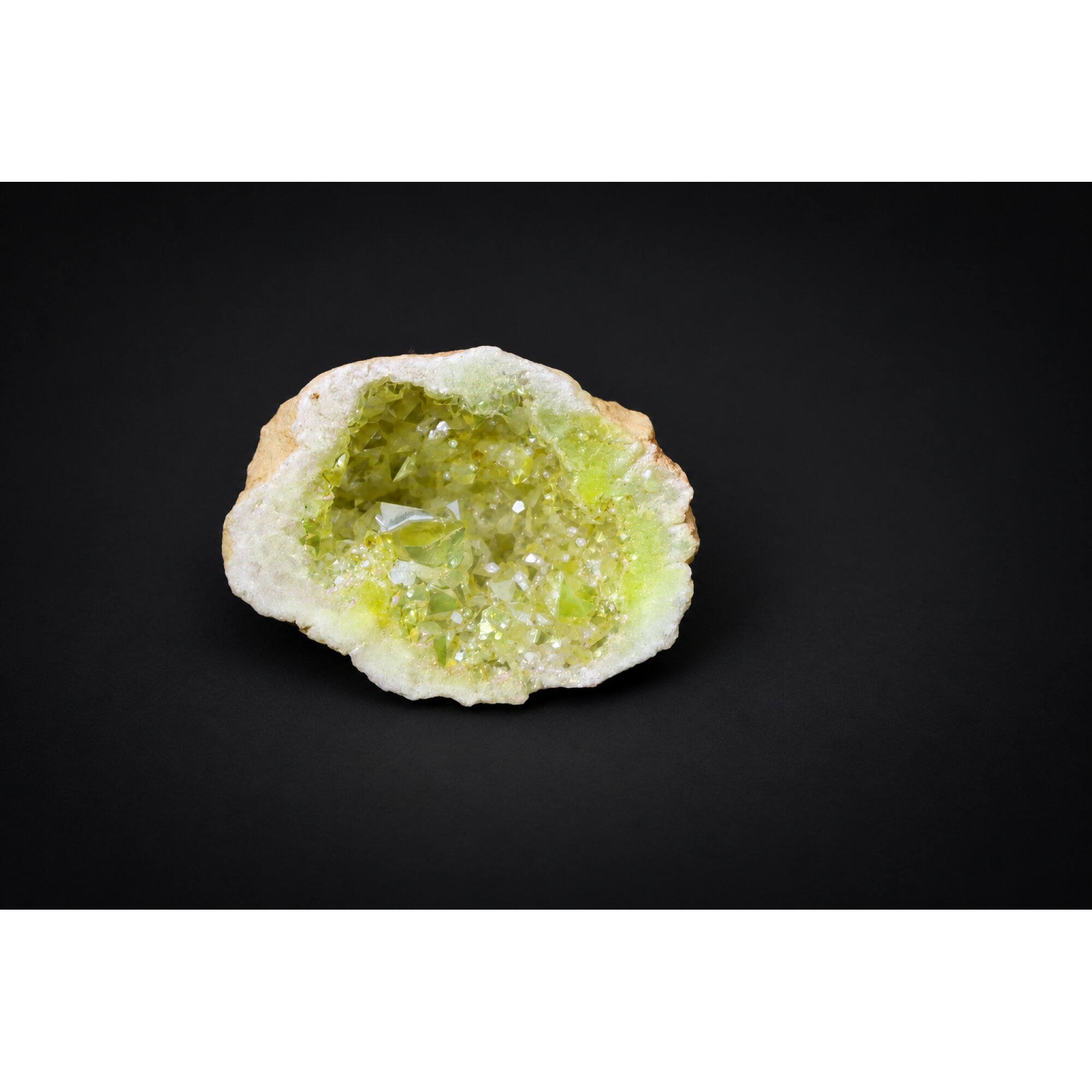 Genuine yellow citrine druzy raw specimen 43mm – photo 6