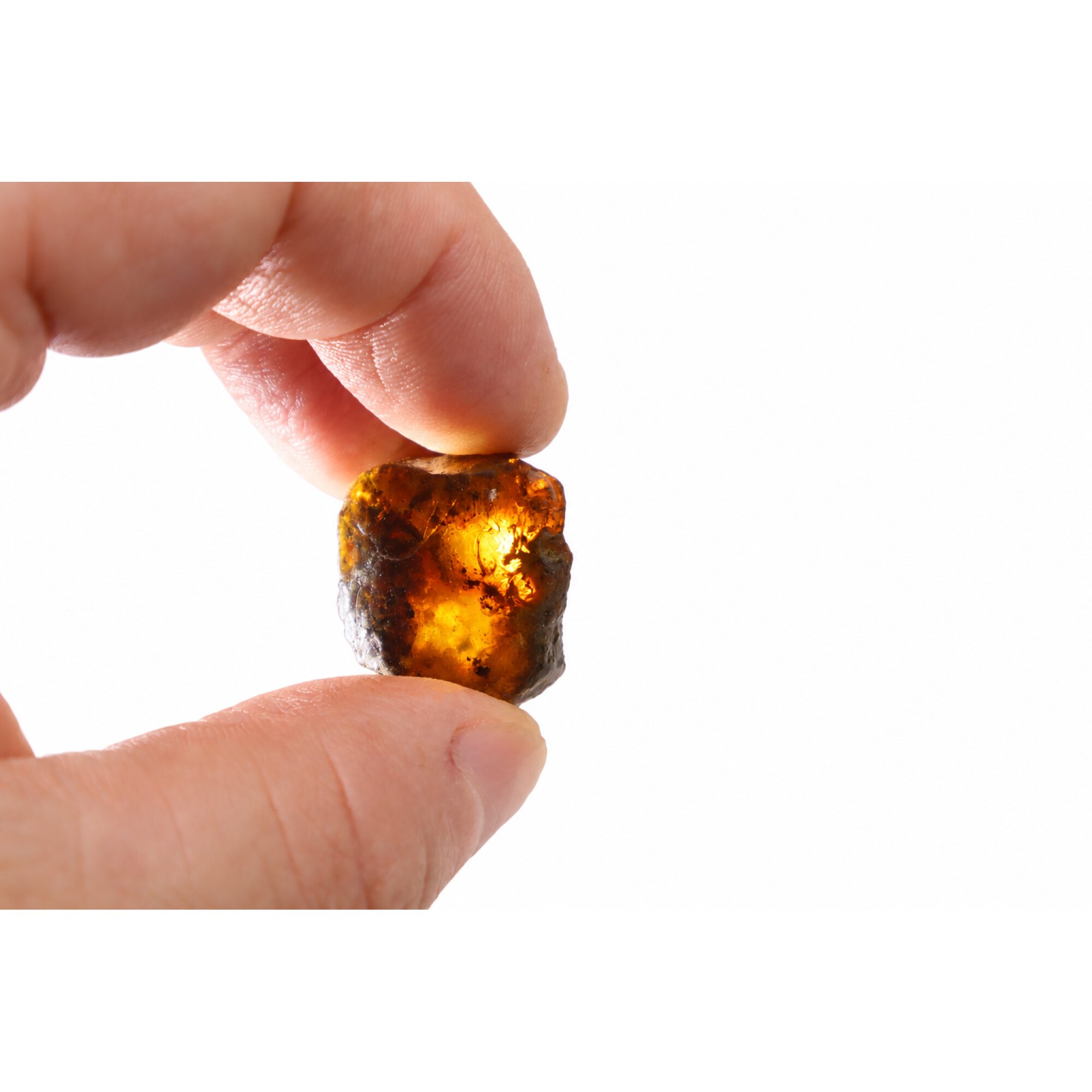 Real royal blue rough specimen Dominican amber 26mm – photo 6