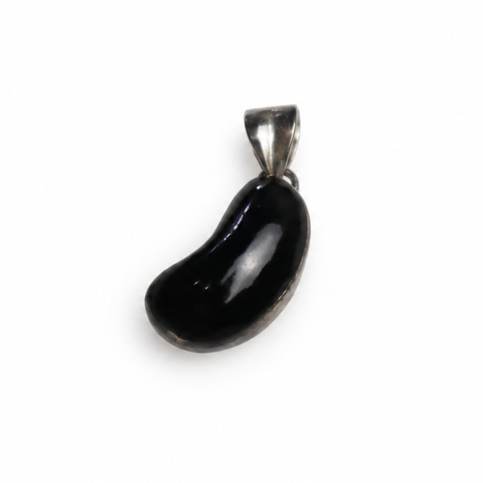 Master crafted brown black coral sterling silver pendant 32mm – photo 3