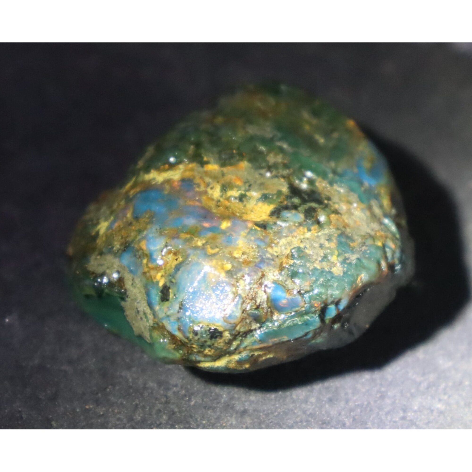 Authentic green blue rough specimen Dominican amber 55mm – photo 6