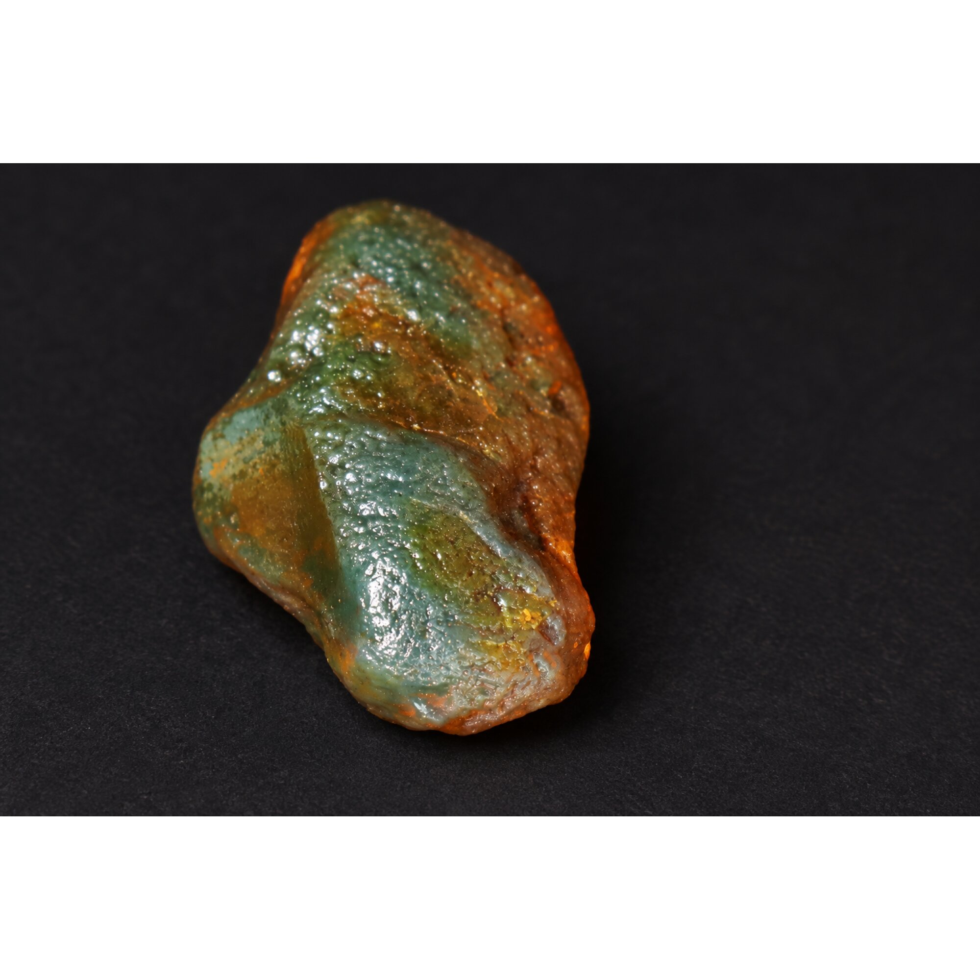 Genuine orange blue rough specimen Dominican amber 53mm – photo 16