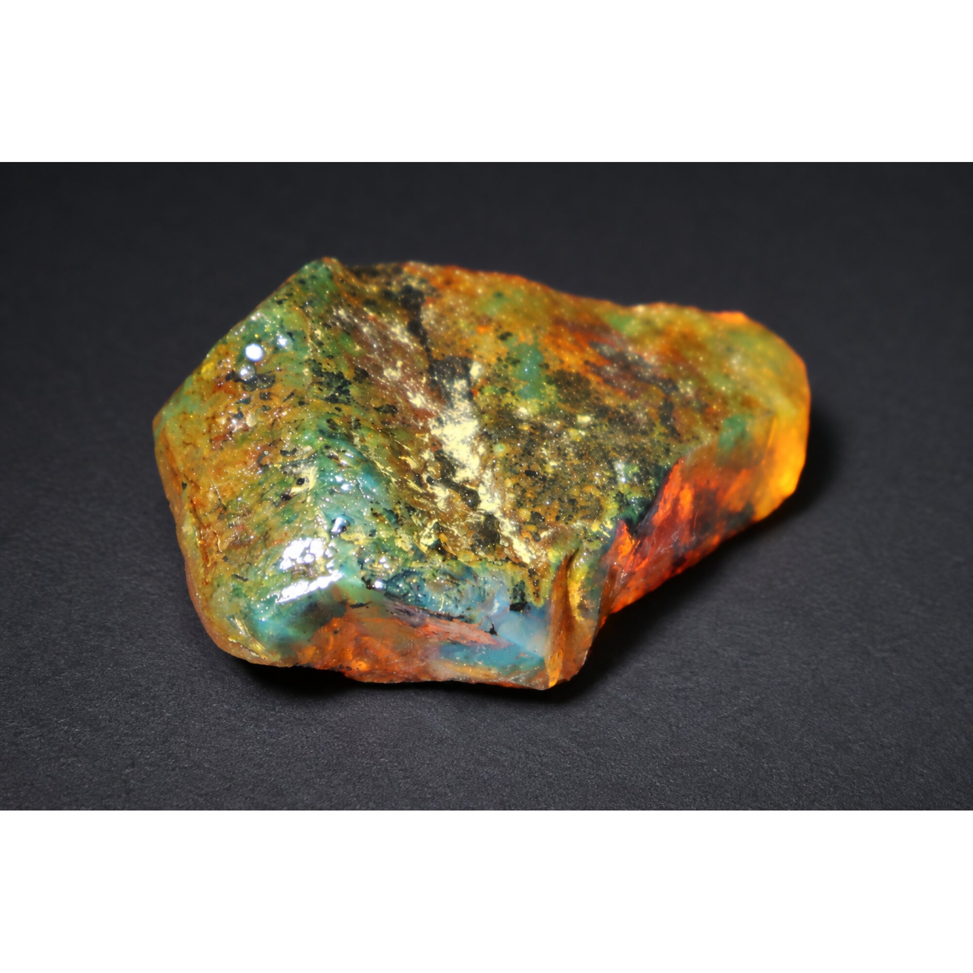 Genuine sky blue rough specimen Dominican amber 45mm – photo 15