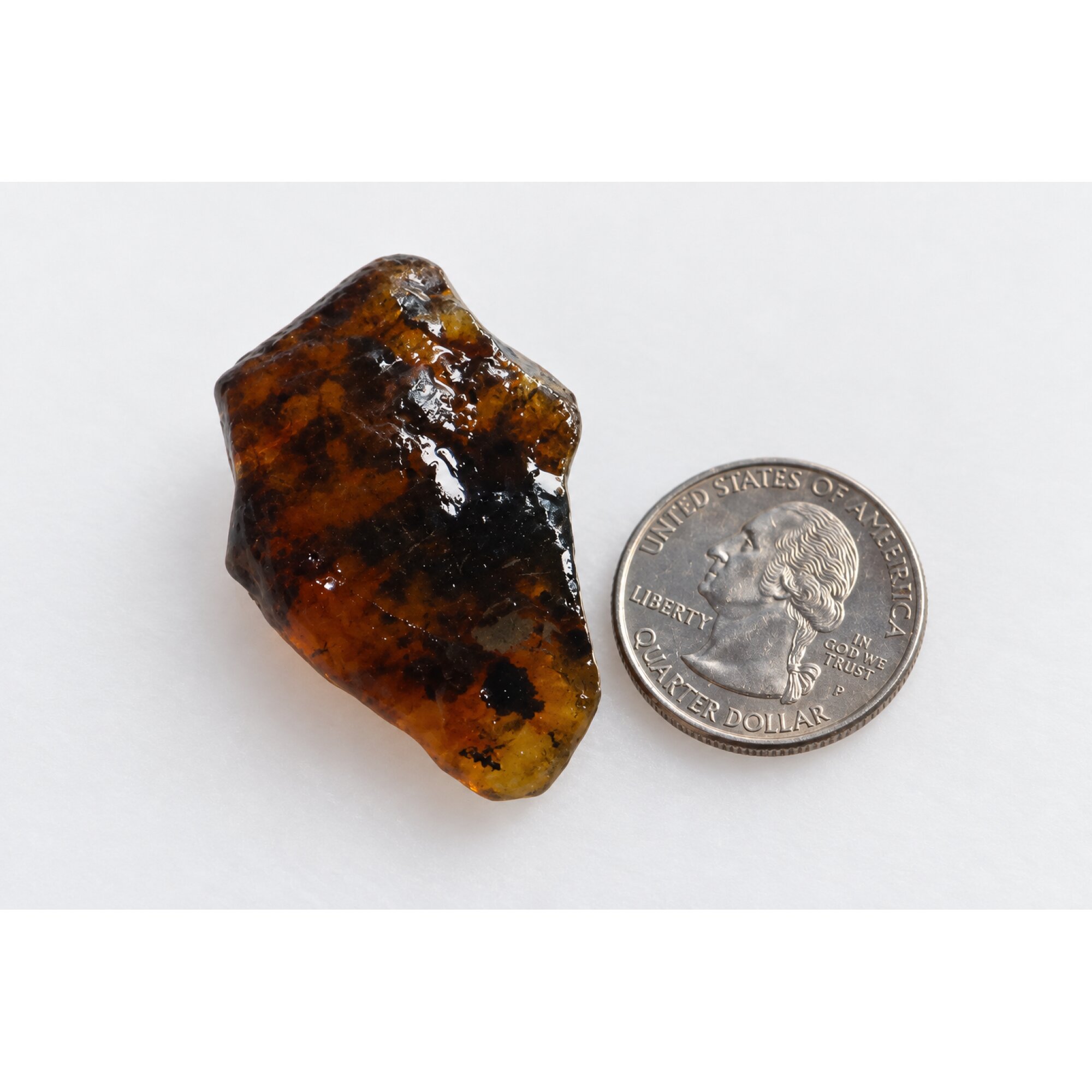 Genuine sky blue rough specimen Dominican amber 45mm – photo 18