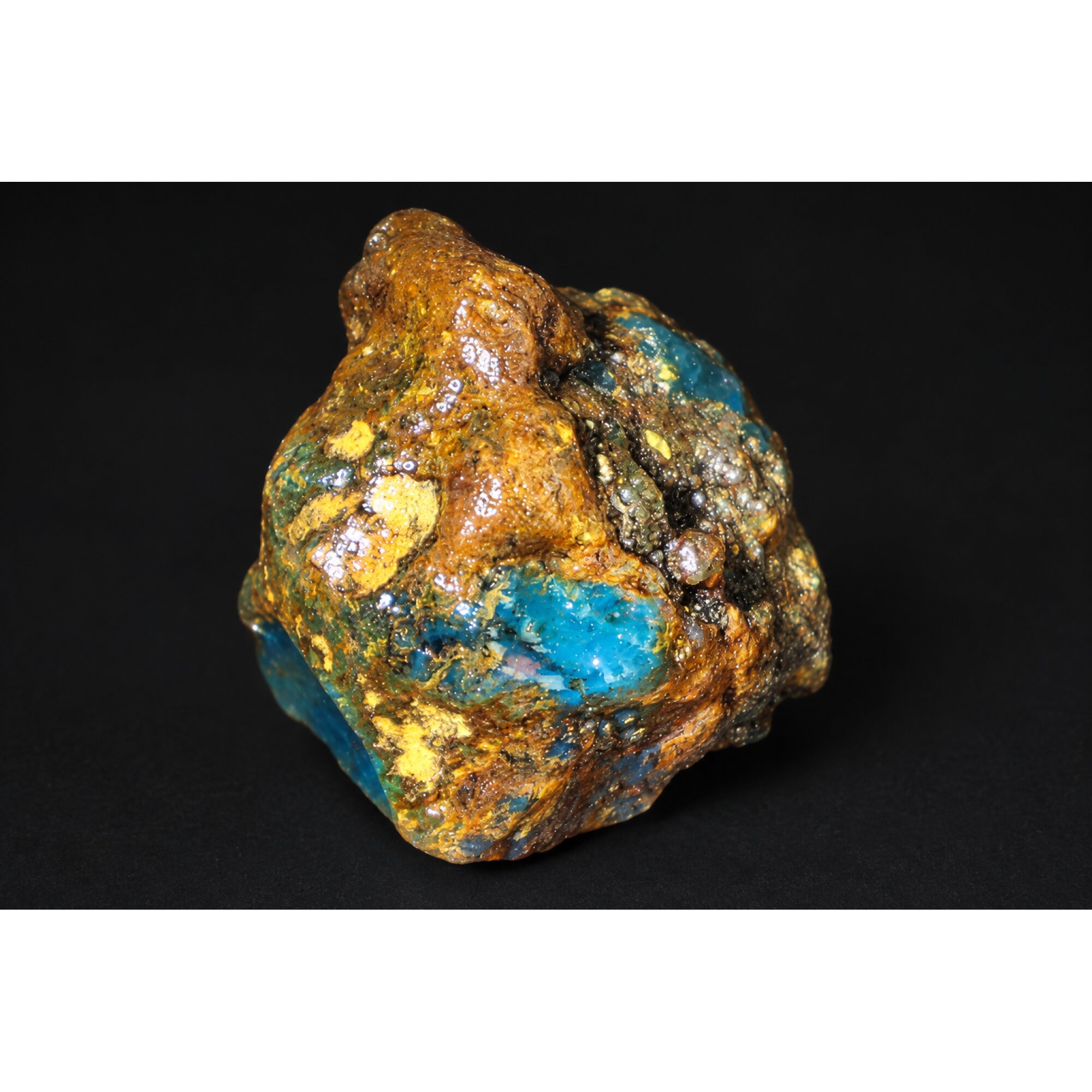Genuine green blue rough specimen Dominican amber 35mm – photo 7