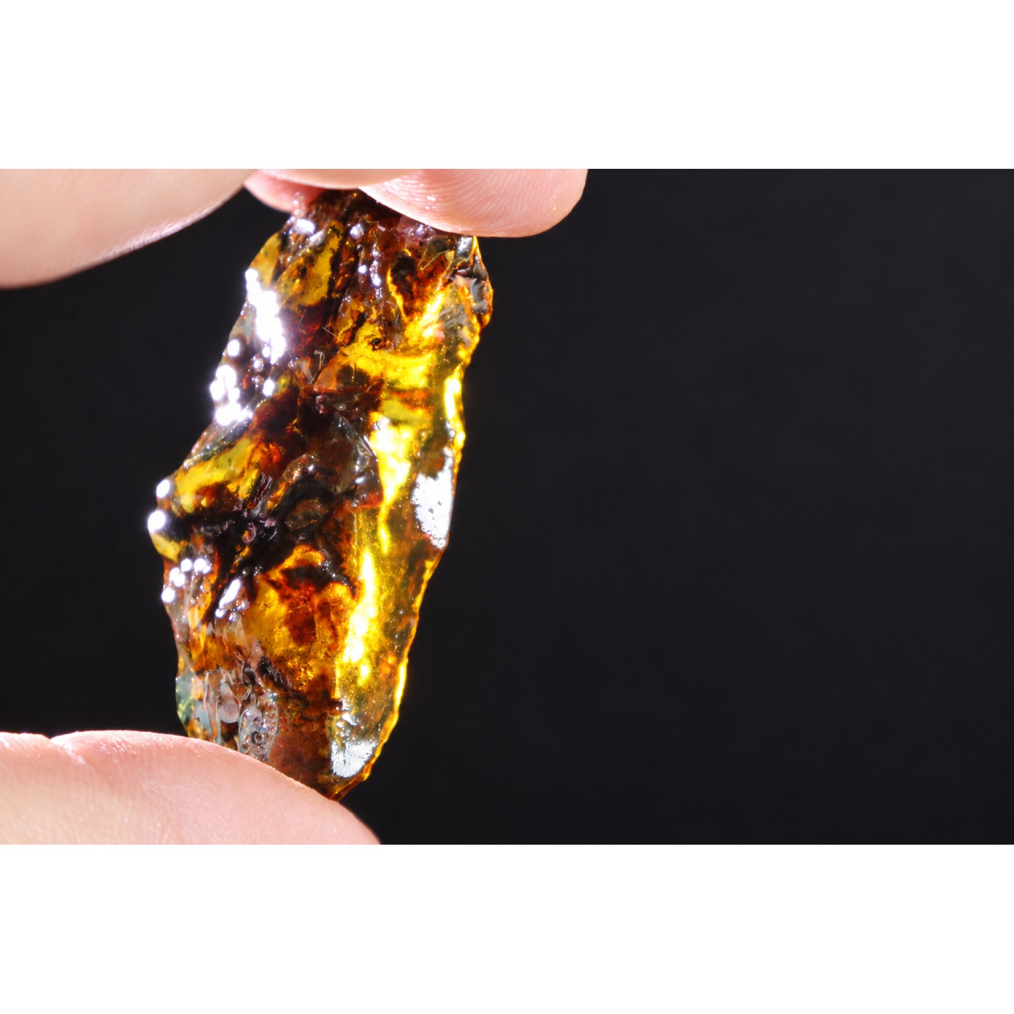 Genuine sky blue rough specimen Dominican amber 60mm – photo 2