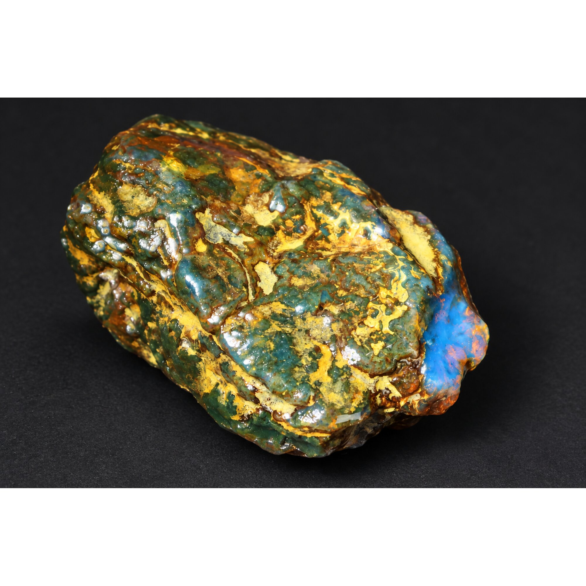 Genuine green blue rough specimen Dominican amber 50mm – photo 5