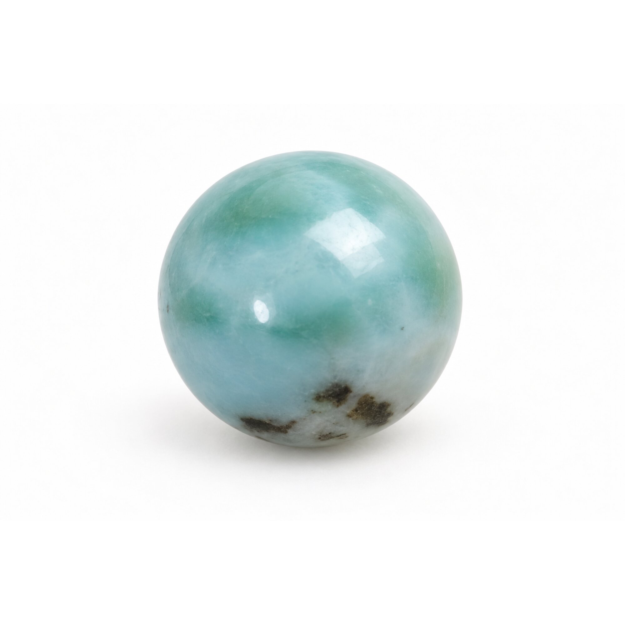 Genuine green blue Dominican Larimar bead 11.3mm – photo 3