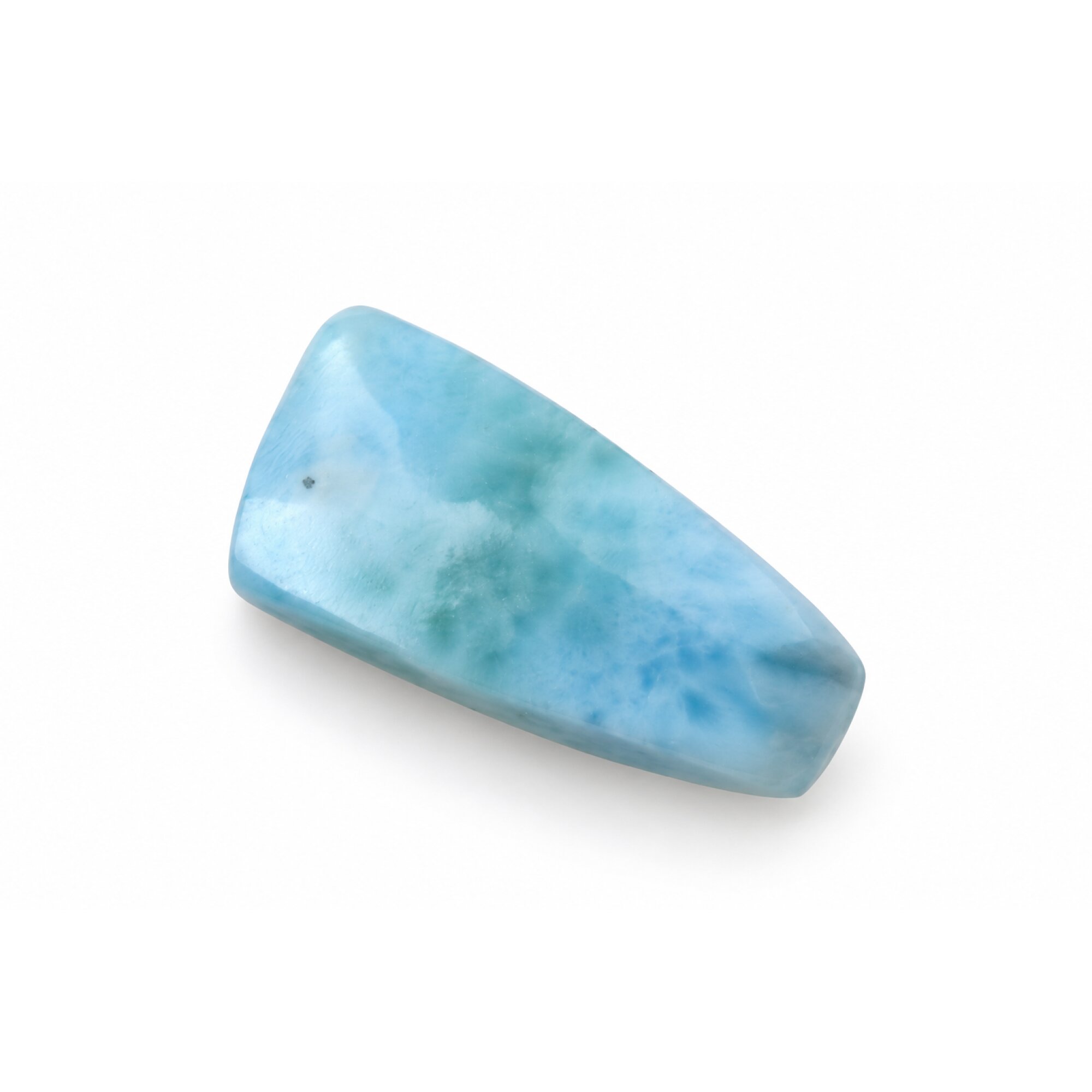 Genuine handcrafted light blue Dominican Larimar cabochon 20mm – photo 6
