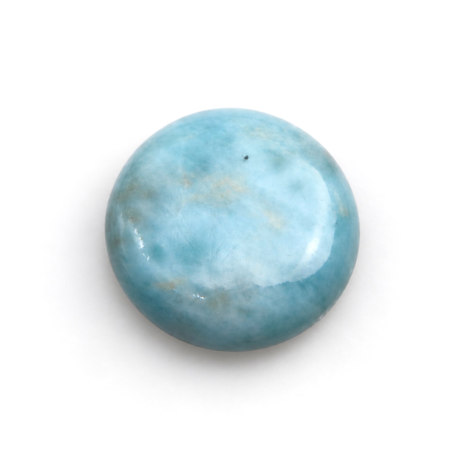 Nature created red blue Dominican Larimar cabochon 25.5mm