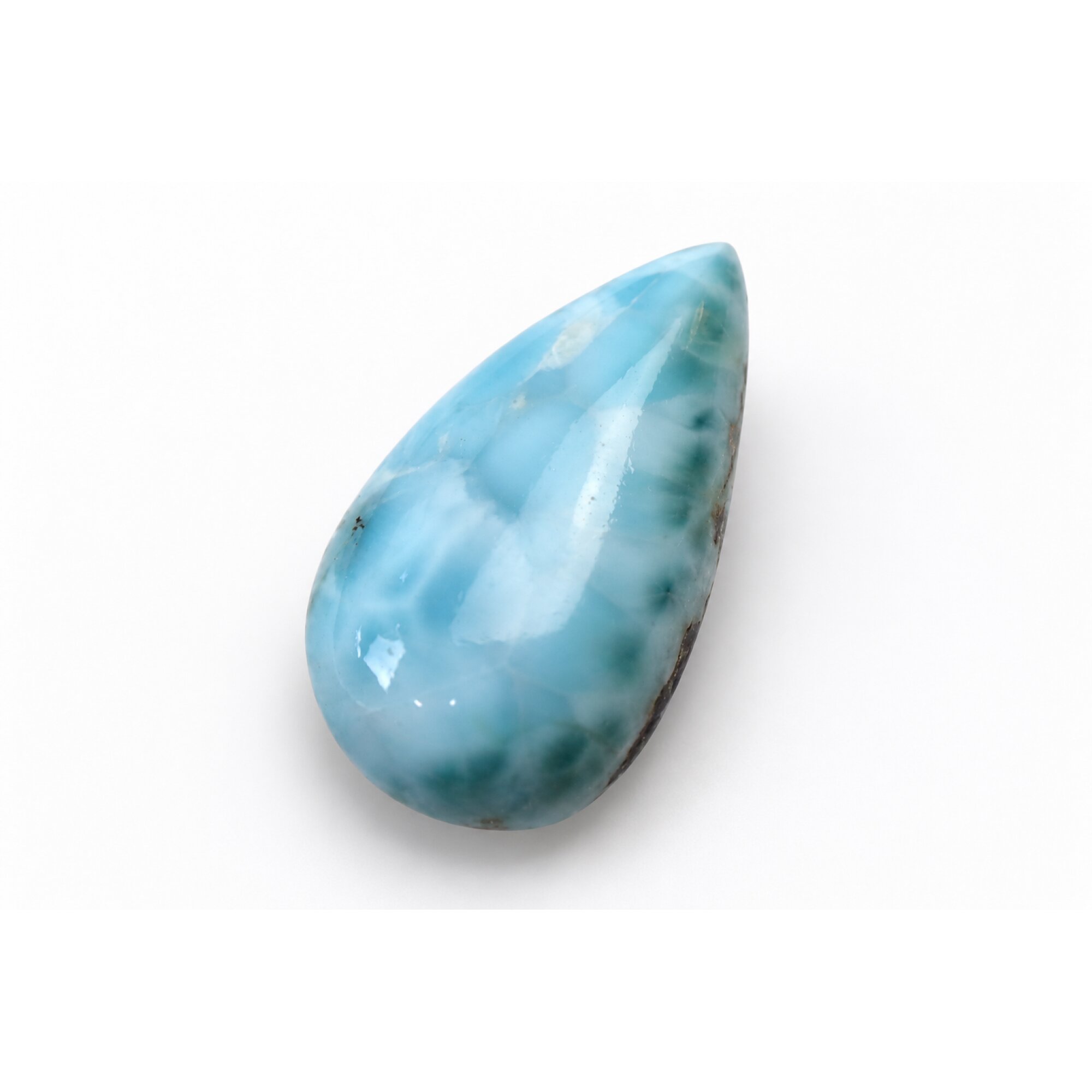 Genuine handcrafted sky blue Dominican Larimar cabochon 35mm – photo 3