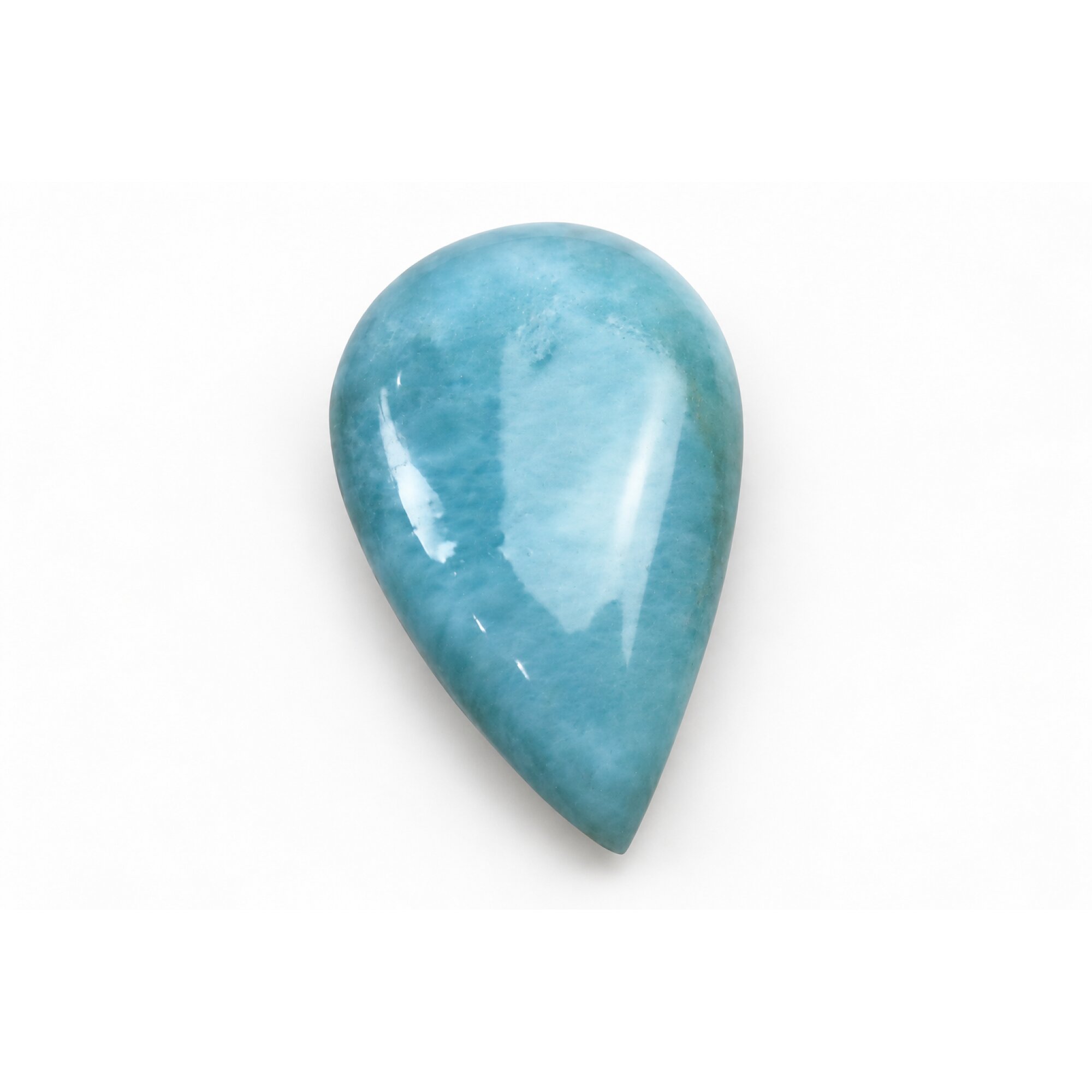 Authentic deep blue Dominican Larimar cabochon 30mm – photo 3