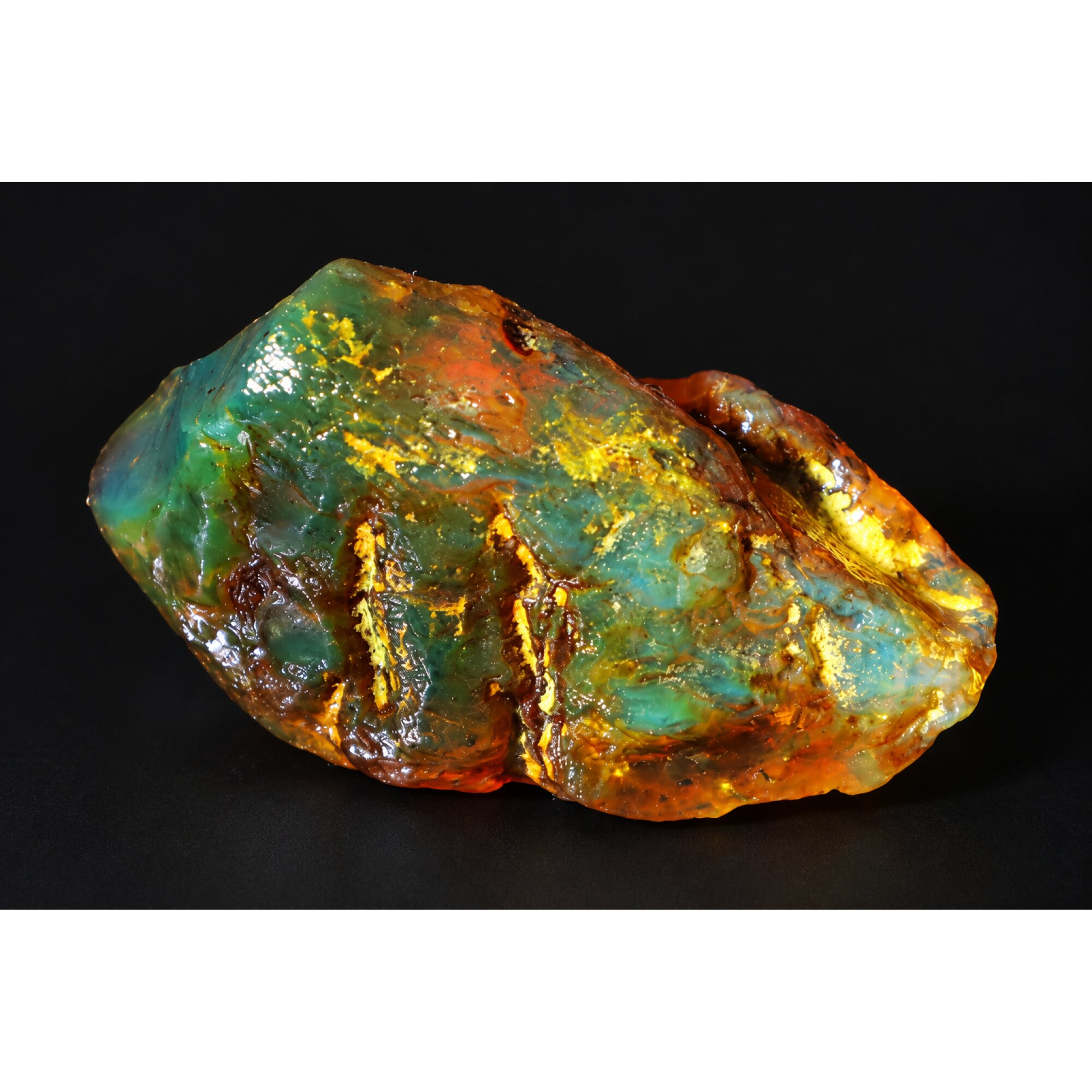 Earth mined sky blue rough specimen Dominican amber 8.7g – photo 5