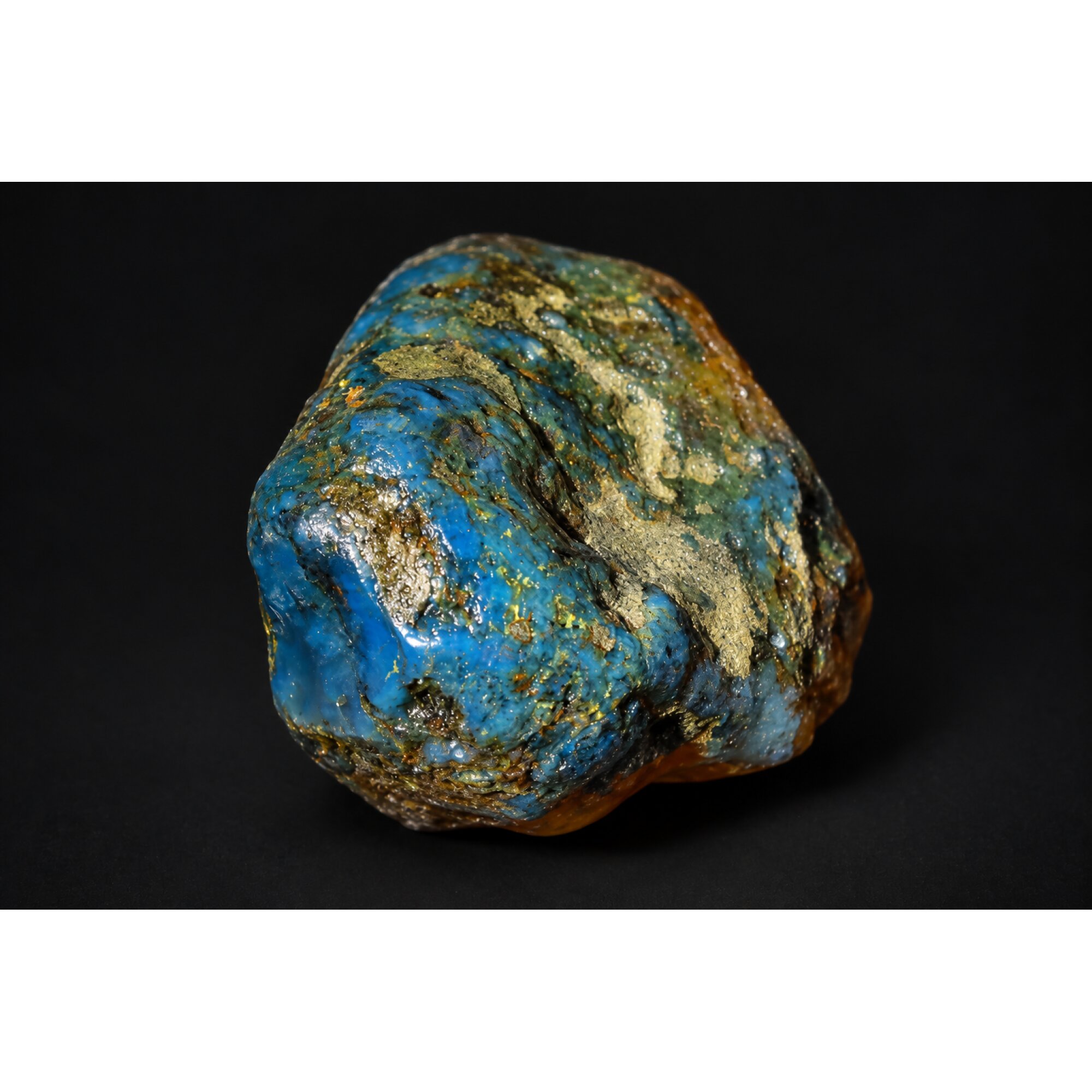 Earth mined green blue rough specimen Dominican amber 8.6g – photo 14