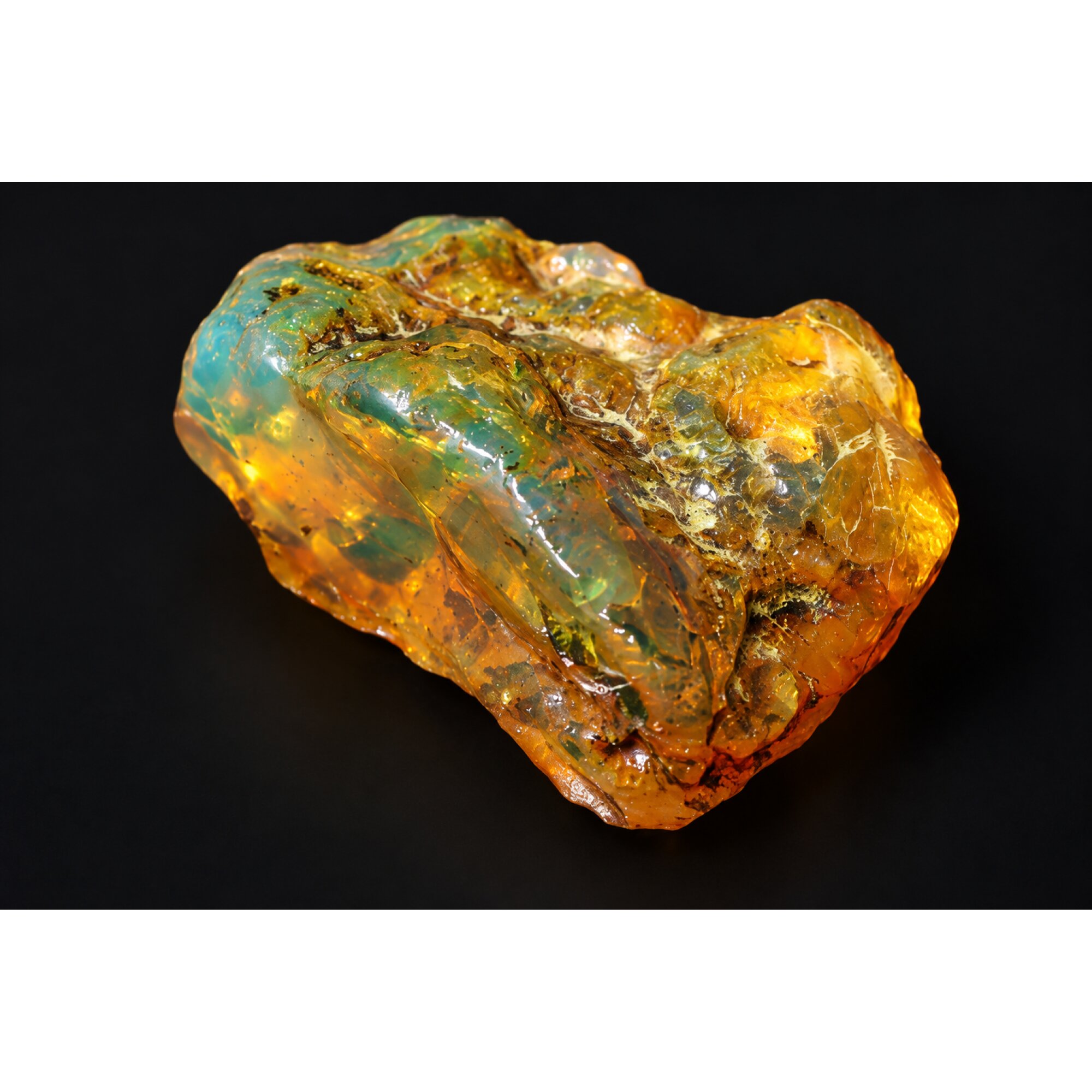 Organic beauty sky blue rough specimen Dominican amber 9.6g – photo 14