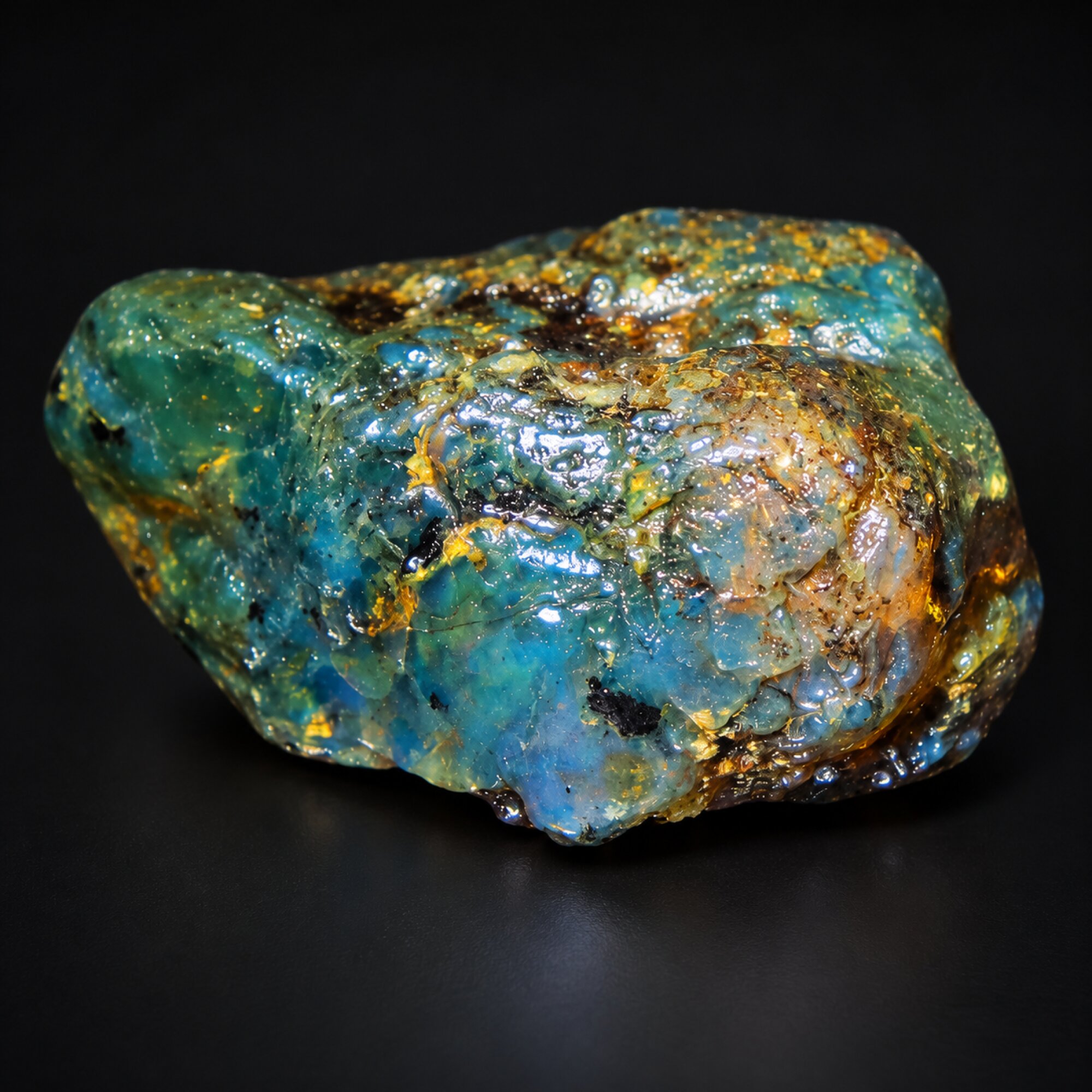Pure natural green blue rough specimen Dominican amber 19.8g – photo 7