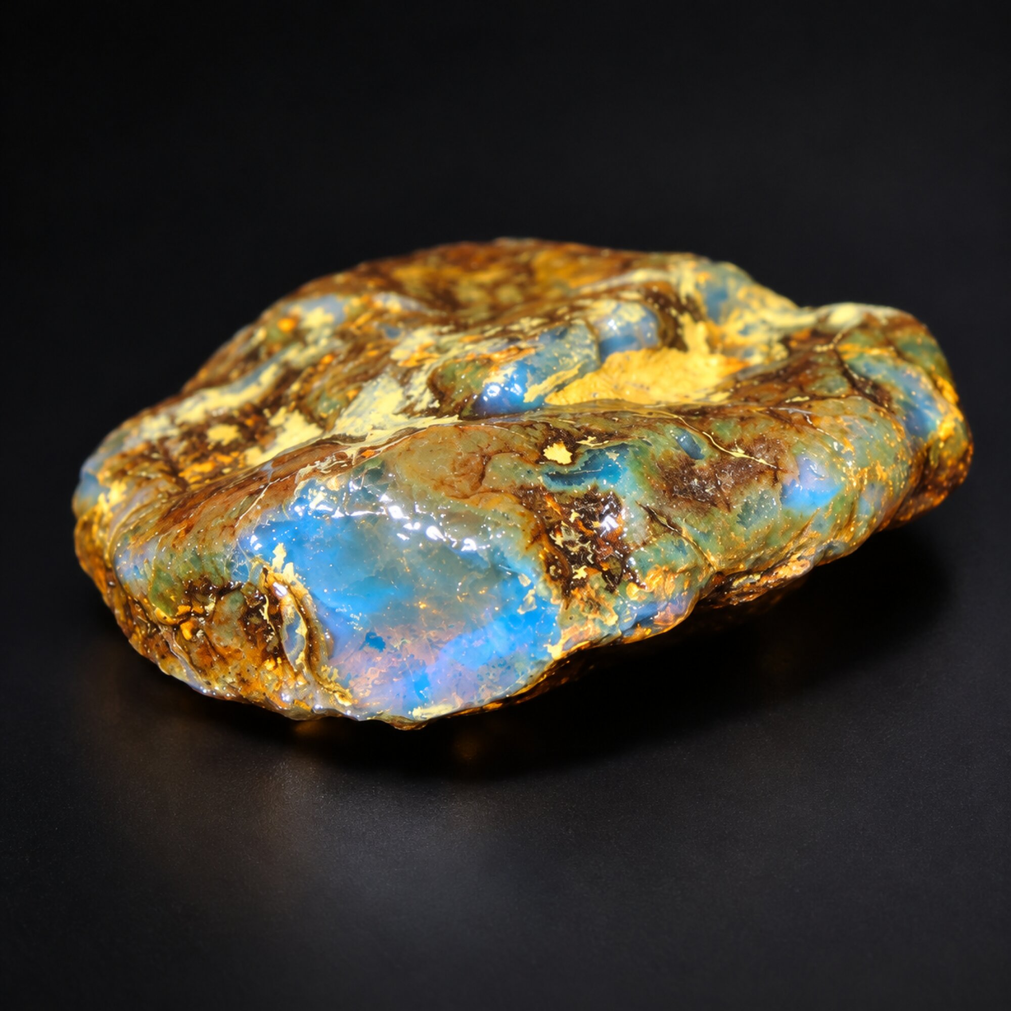 Earth mined sky blue rough specimen Dominican amber 7.7g – photo 2