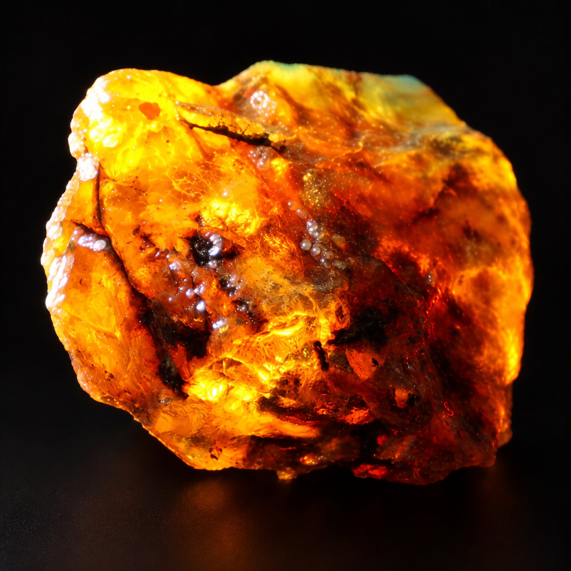 Genuine sky blue rough specimen Dominican amber 14.1g – photo 16