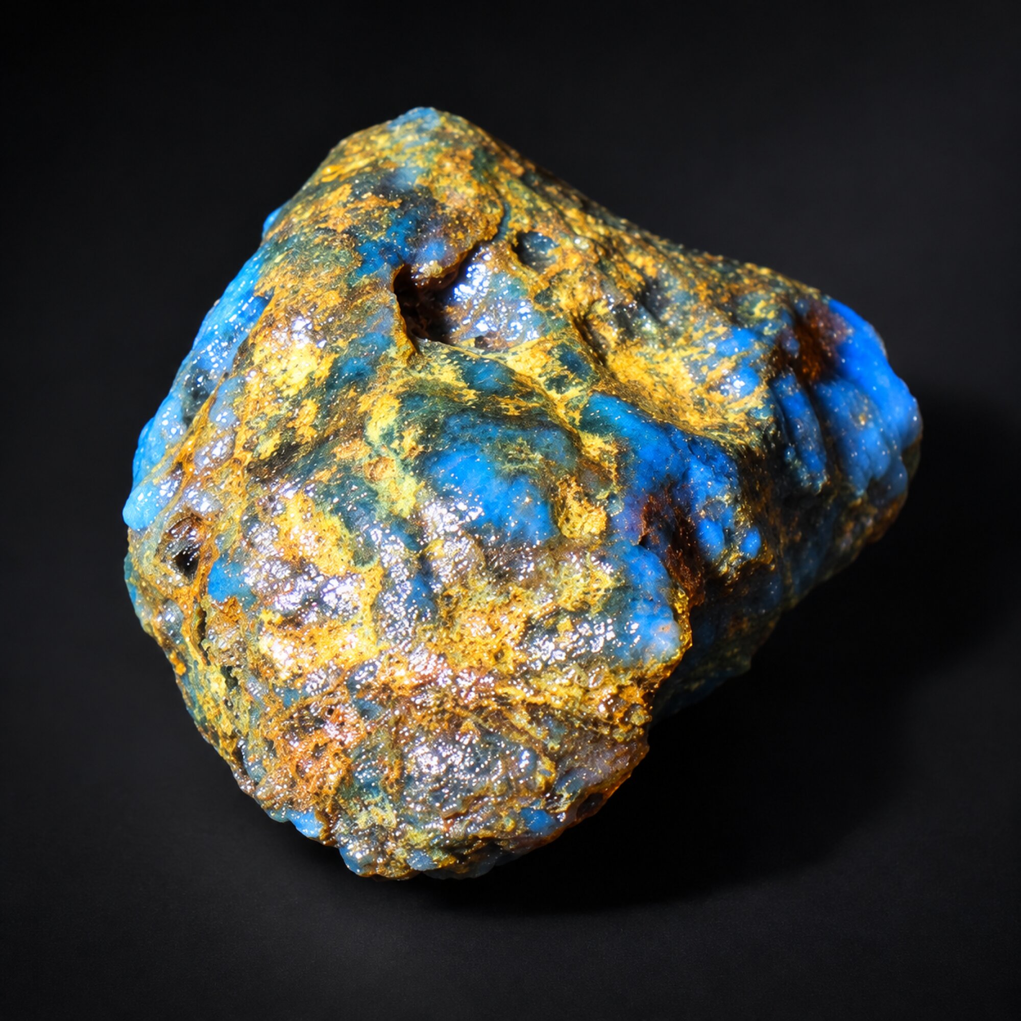 Earth mined sky blue rough specimen Dominican amber 7.2g – photo 11