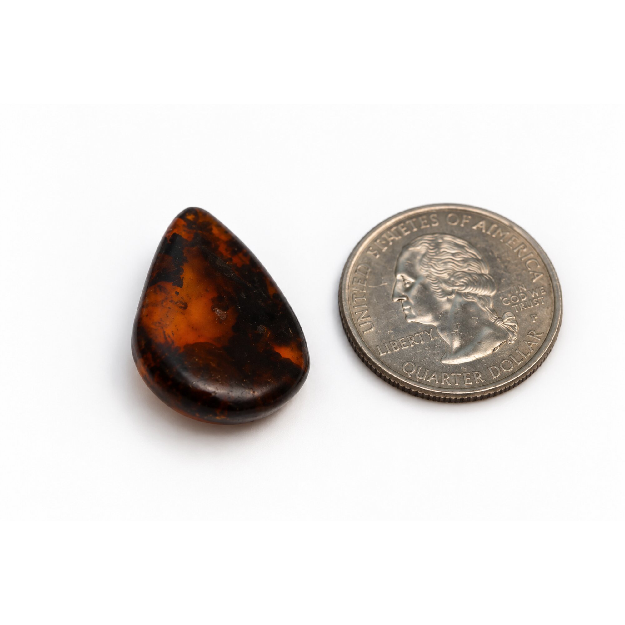 Authentic green blue polished Dominican amber 1.4g – photo 4