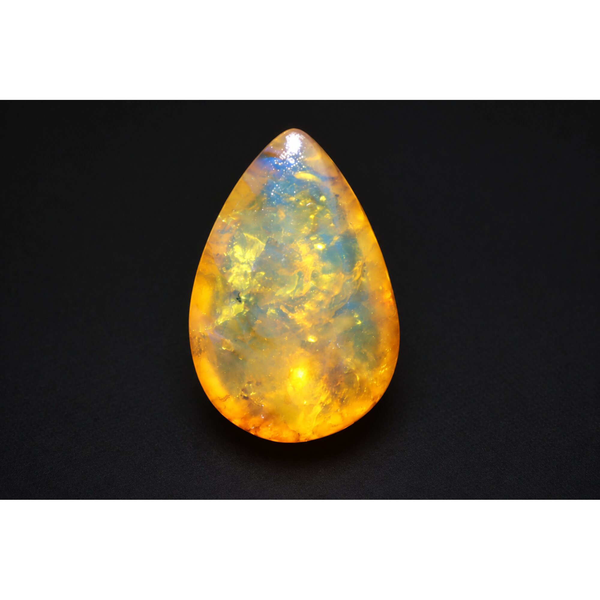 Pure natural orange blue polished Dominican amber 2.1g – photo 7