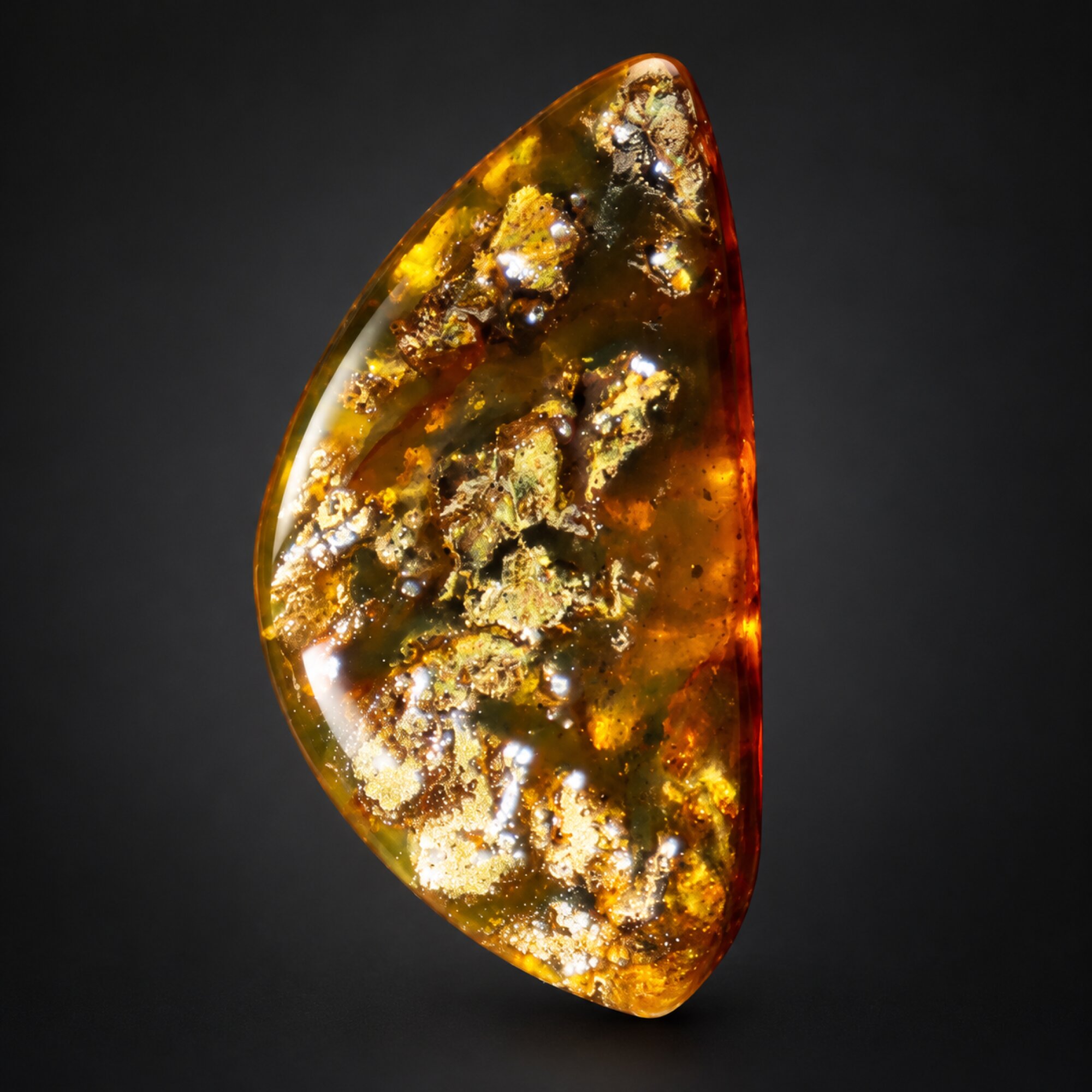 Untreated orange yellow polished Dominican amber 1.5g – photo 6