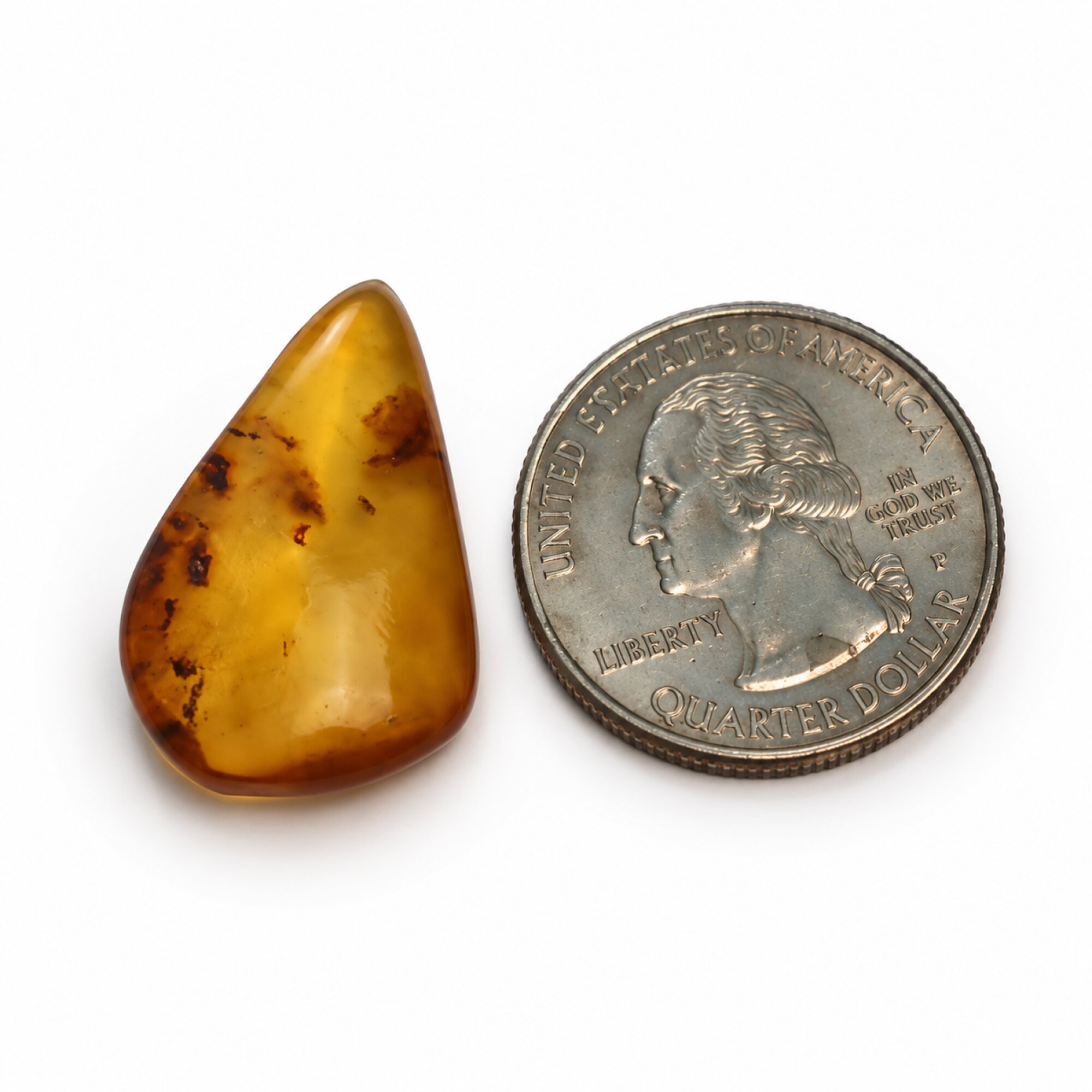 Untreated blue yellow polished Dominican amber 0.8g – photo 8