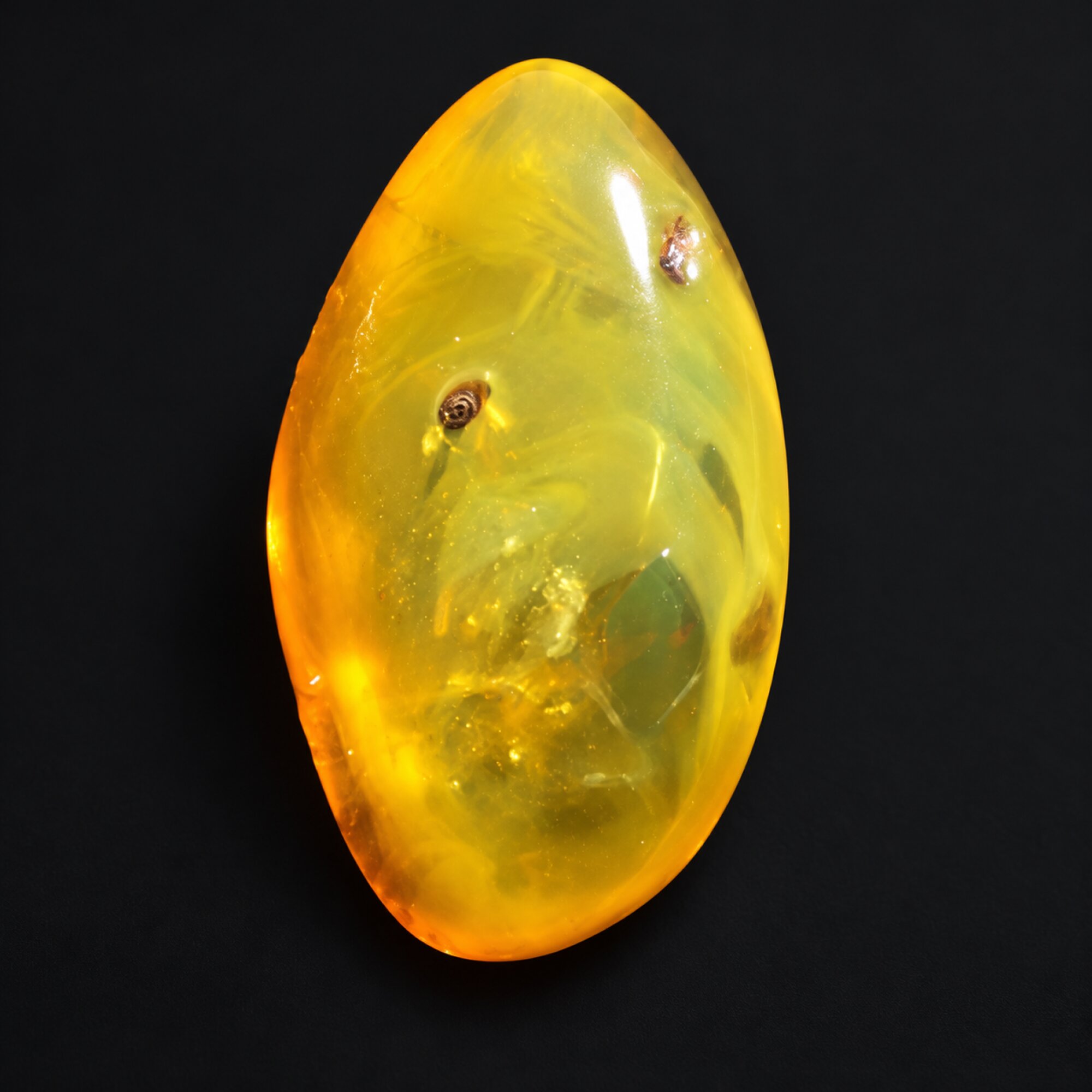 Natural orange yellow polished Dominican amber – photo 2