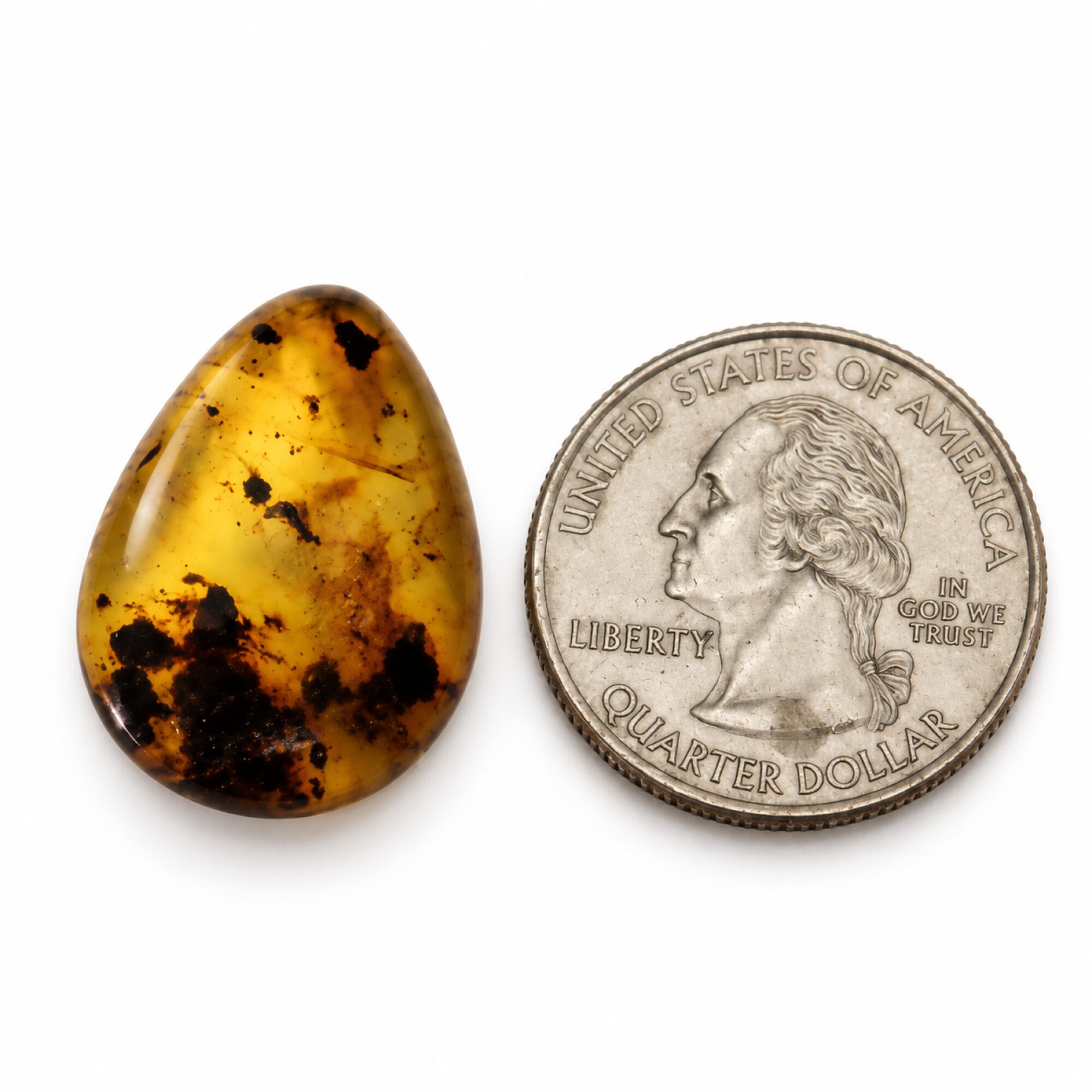 Natural orange blue polished Dominican amber – photo 7