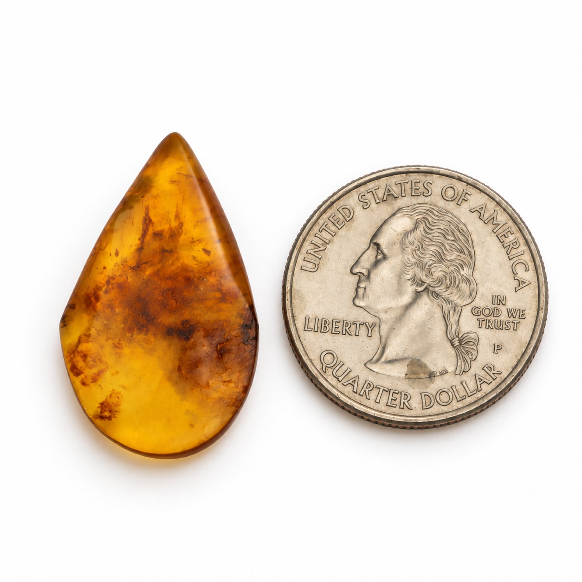Natural yellow blue polished Dominican amber – photo 4