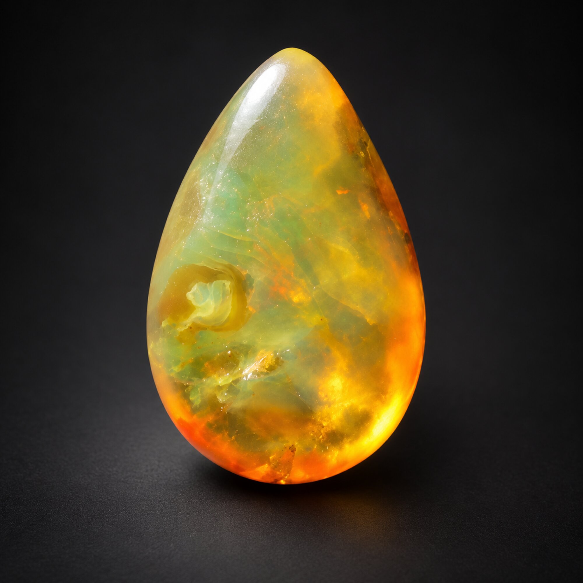 Earth crafted yellow green polished Dominican amber – photo 8