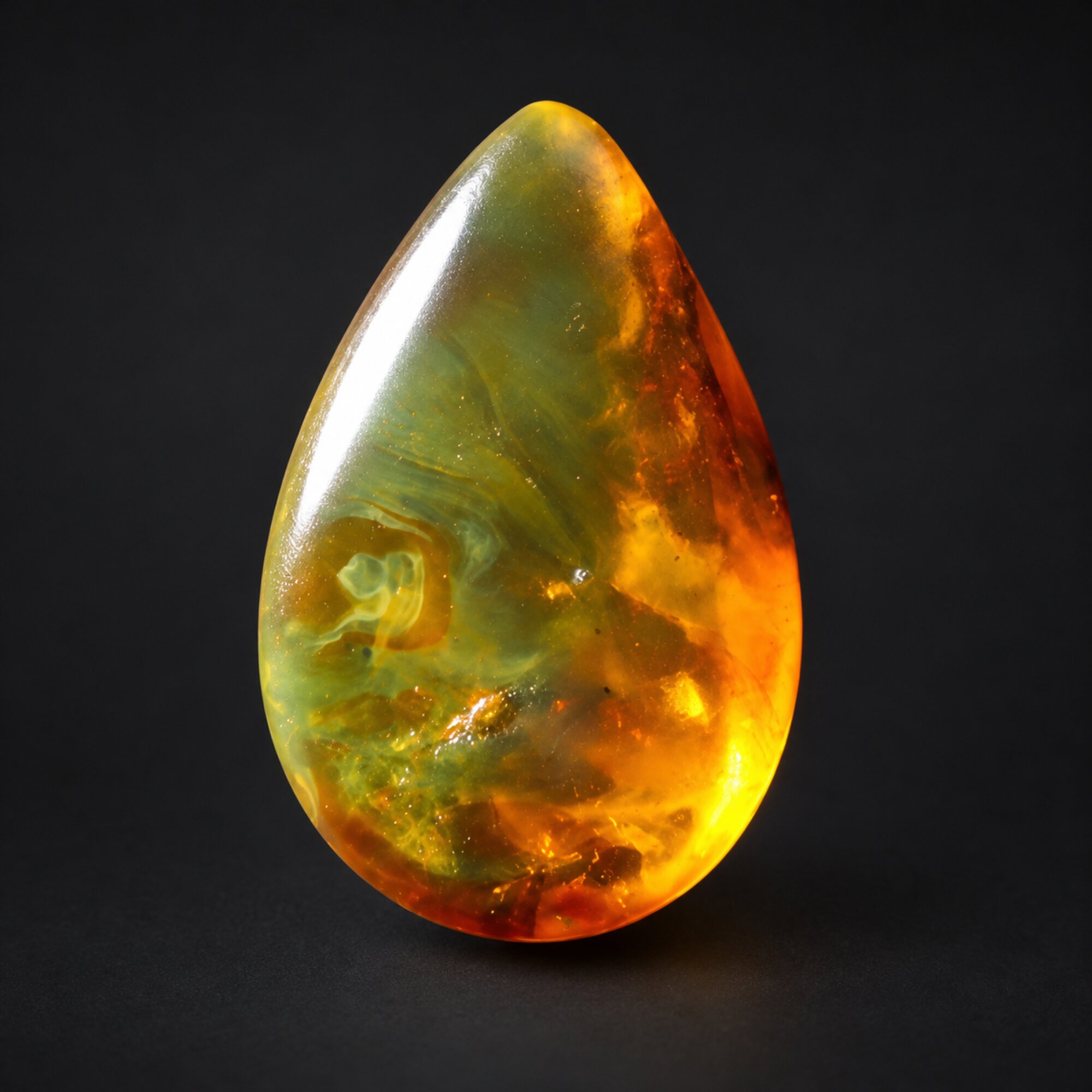 Earth crafted yellow green polished Dominican amber – photo 9
