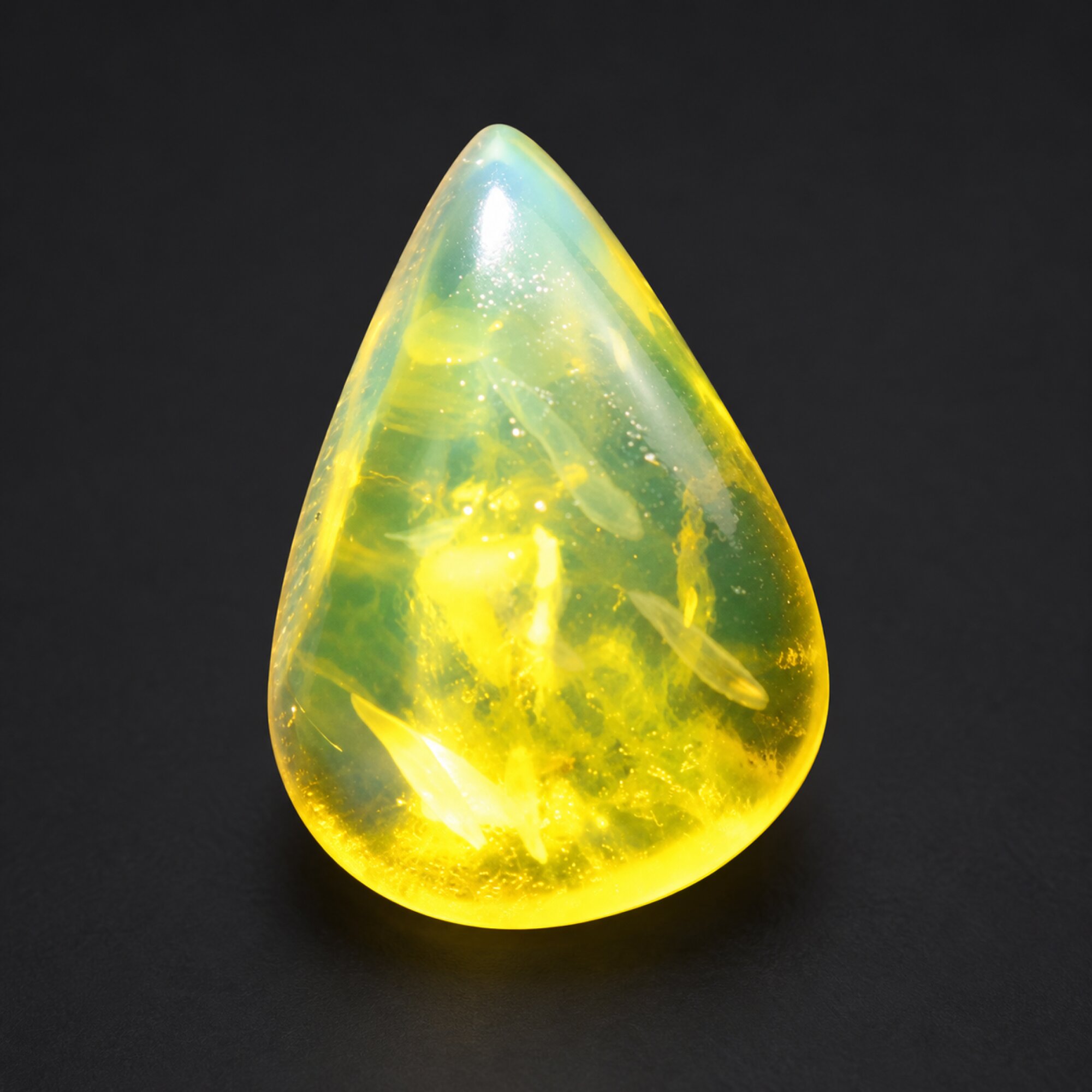Earth crafted blue green polished Dominican amber – photo 5