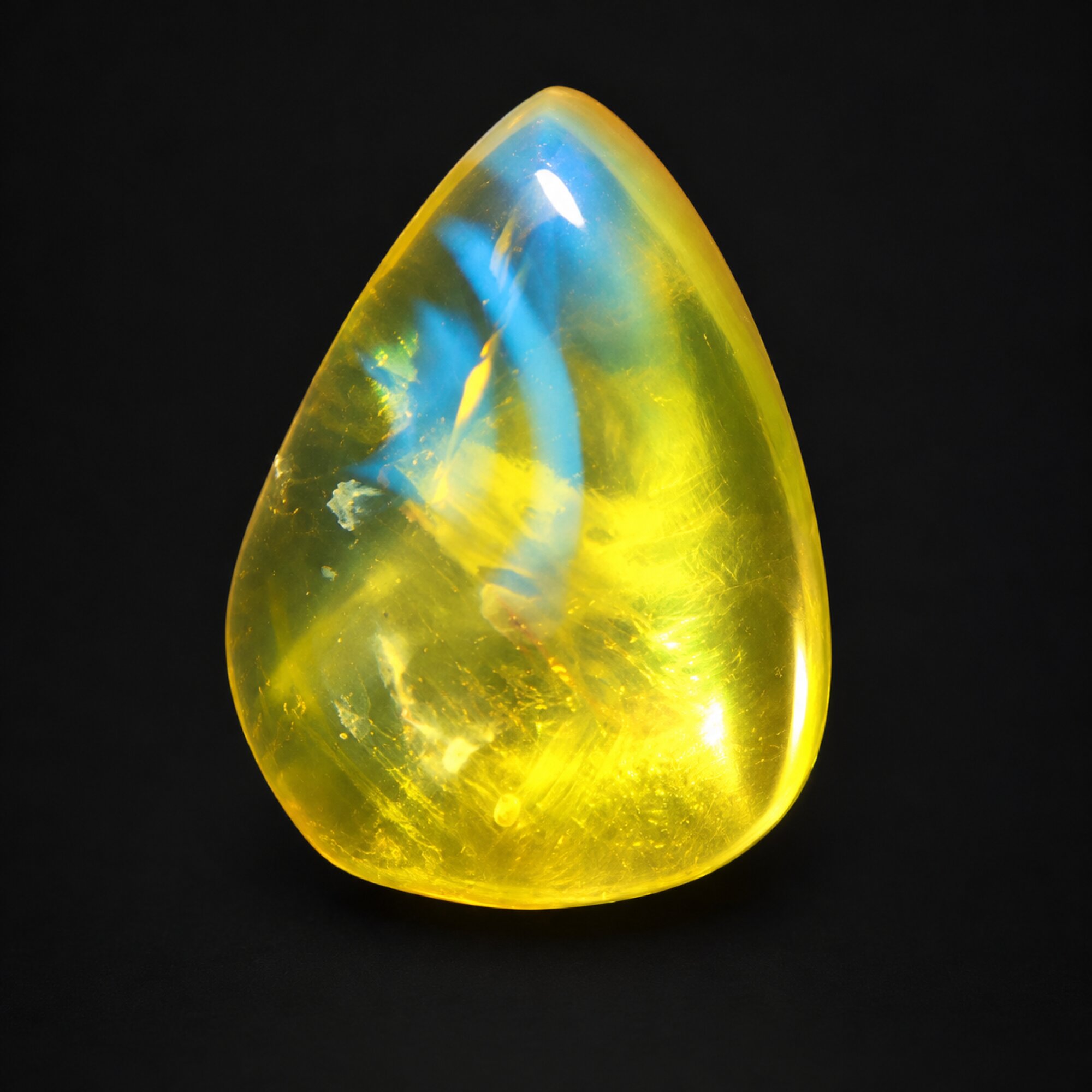 Genuine blue green polished Dominican amber – photo 7