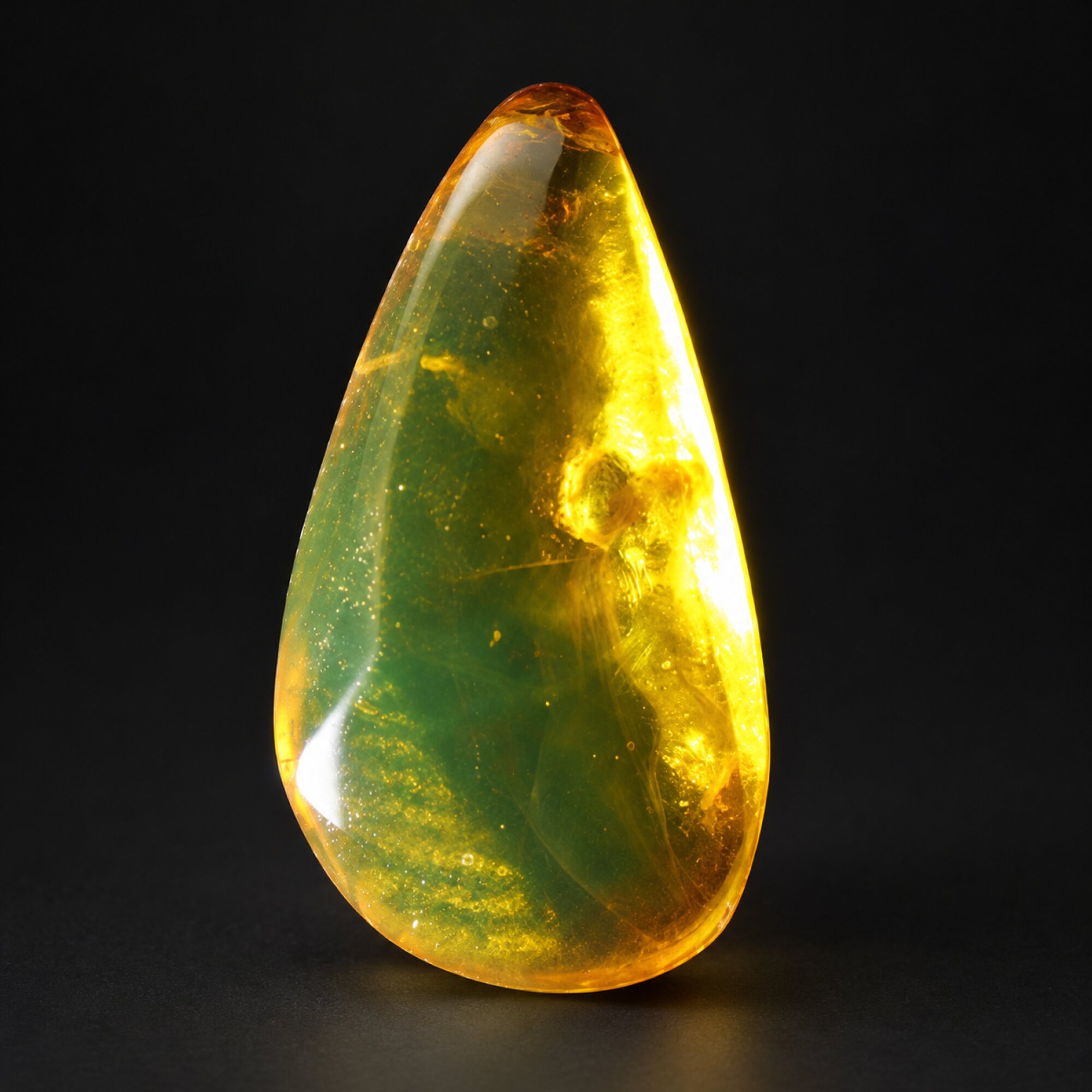 Genuine yellow green polished Dominican amber – photo 6